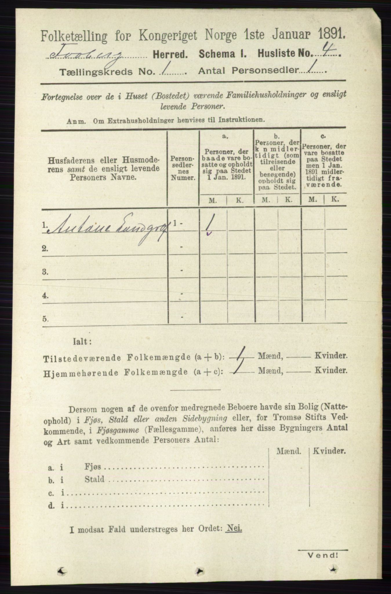 RA, Folketelling 1891 for 0524 Fåberg herred, 1891, s. 41