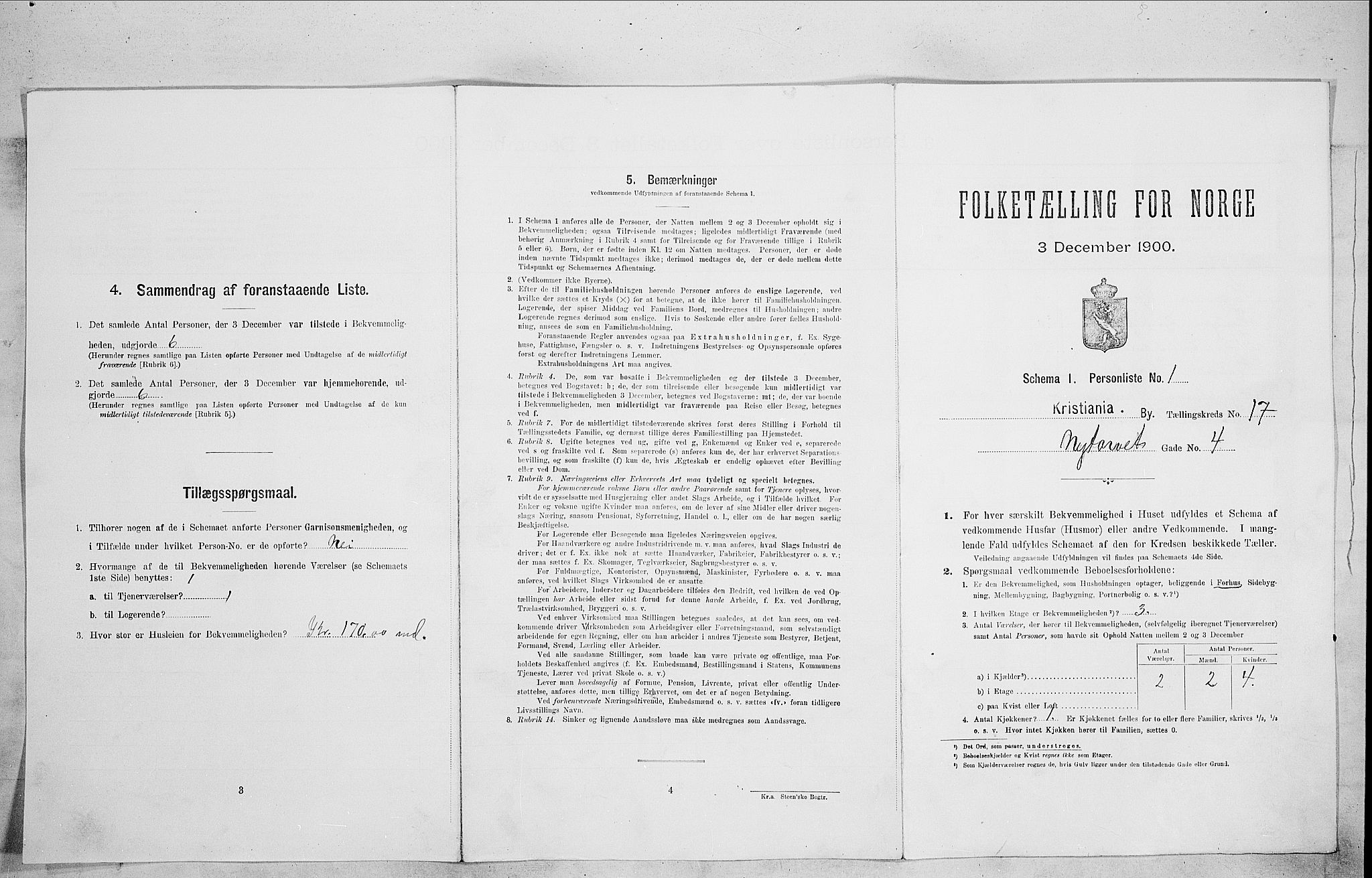 SAO, Folketelling 1900 for 0301 Kristiania kjøpstad, 1900, s. 67092