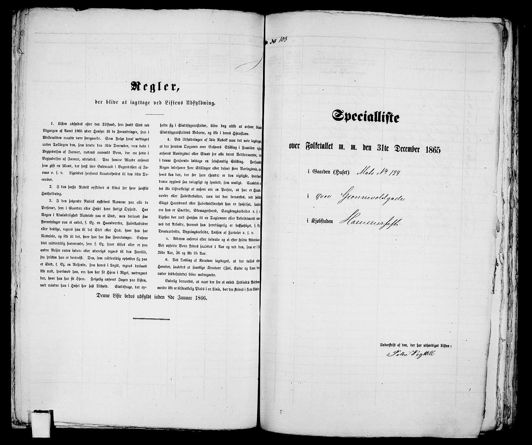 RA, Folketelling 1865 for 2001B Hammerfest prestegjeld, Hammerfest kjøpstad, 1865, s. 213