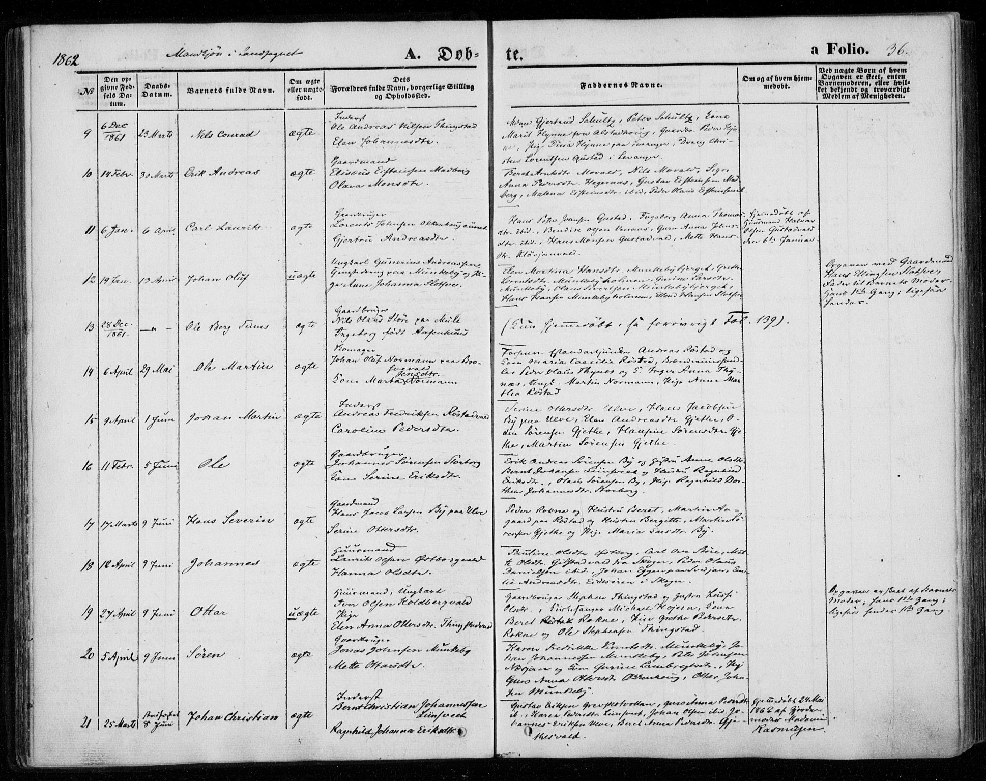 Ministerialprotokoller, klokkerbøker og fødselsregistre - Nord-Trøndelag, SAT/A-1458/720/L0184: Ministerialbok nr. 720A02 /2, 1855-1863, s. 36