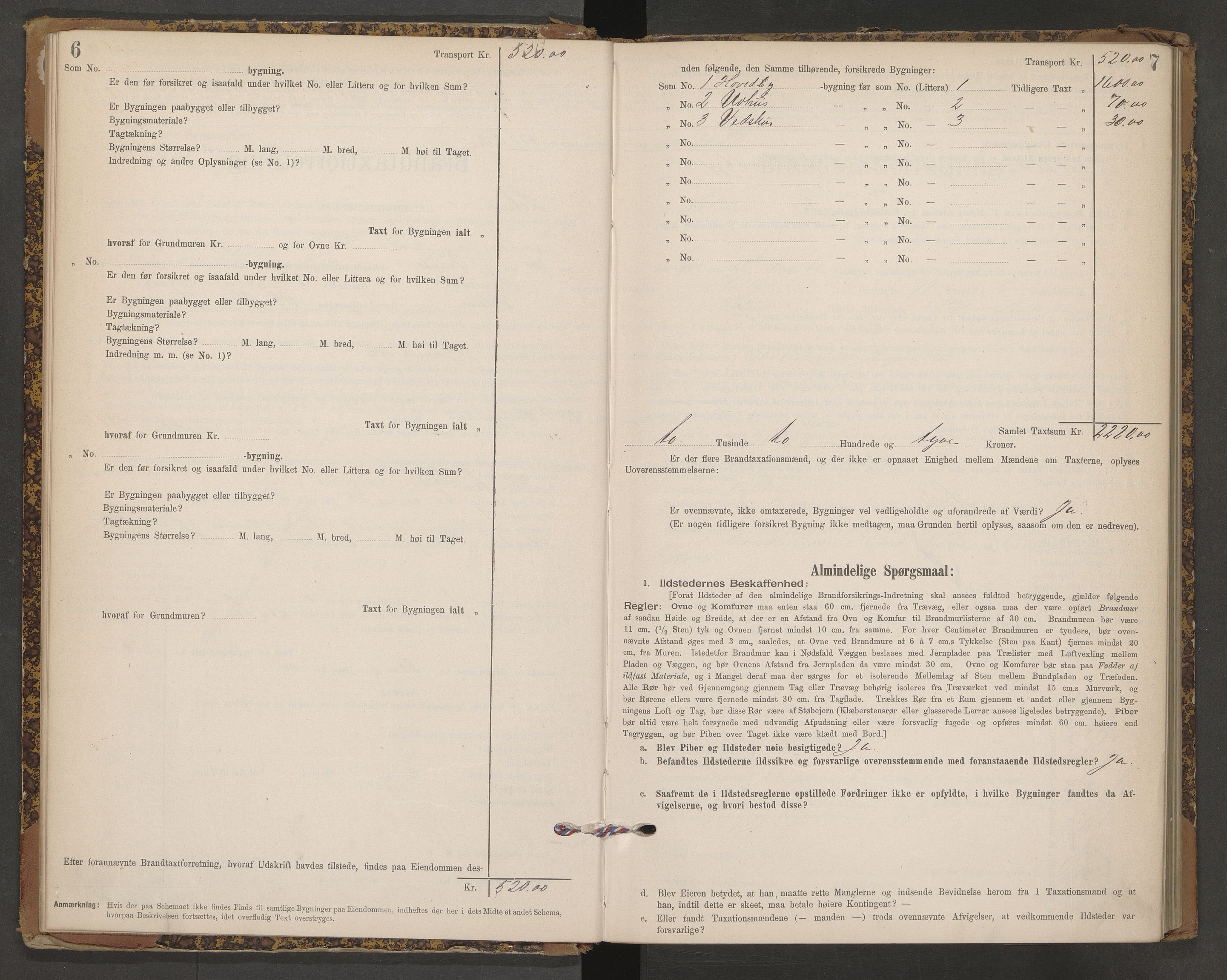 Solum lensmannskontor, AV/SAKO-A-575/Y/Yb/Ybb/L0004: Skjematakstprotokoll, 1901-1905
