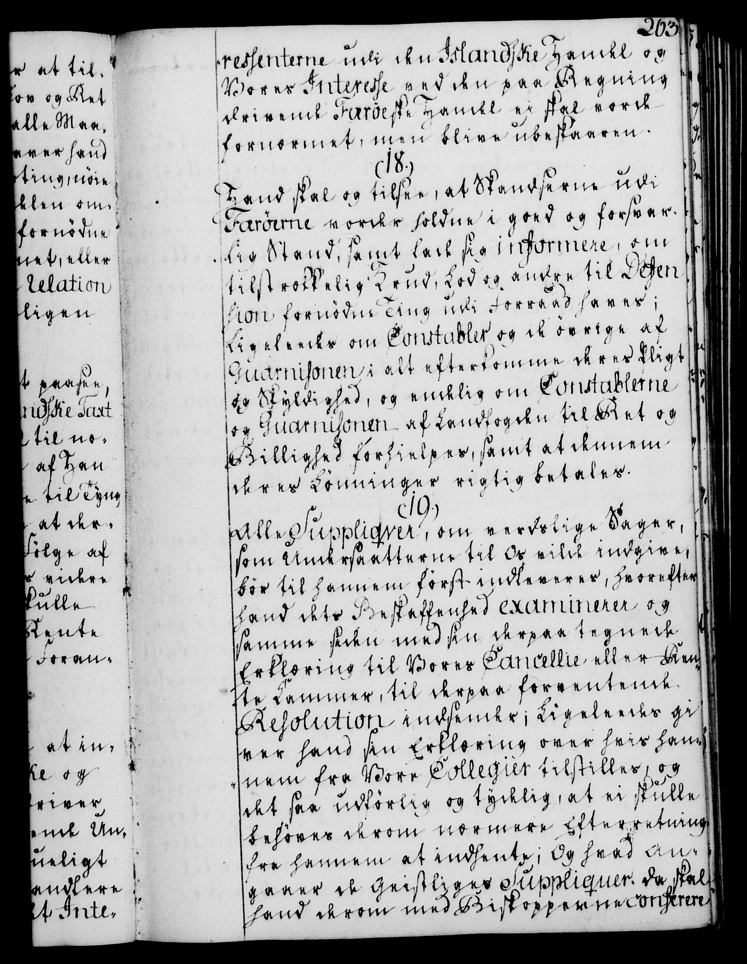 Rentekammeret, Kammerkanselliet, RA/EA-3111/G/Gg/Ggi/L0003: Norsk instruksjonsprotokoll med register (merket RK 53.36), 1751-1775, s. 263