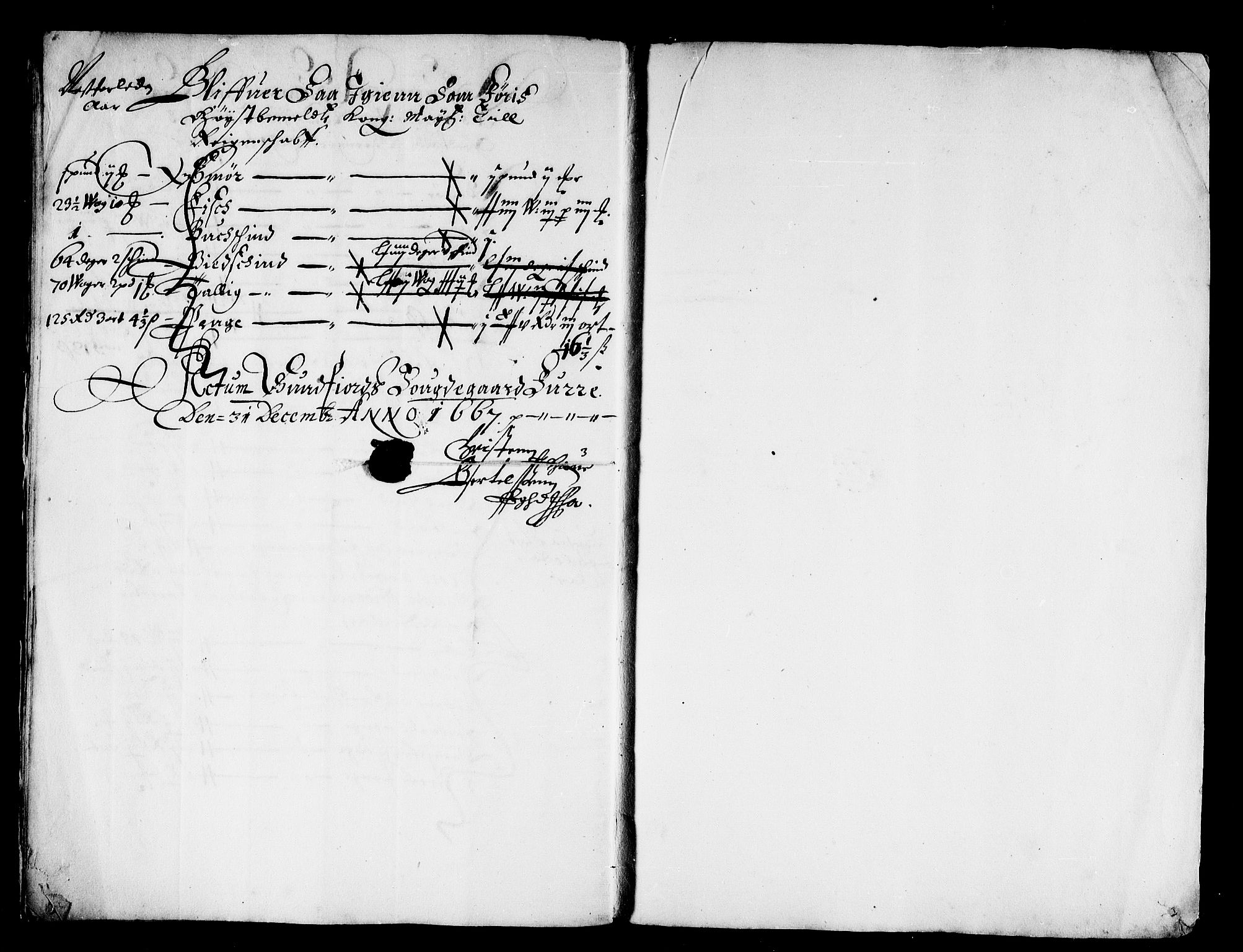 Rentekammeret inntil 1814, Reviderte regnskaper, Stiftamtstueregnskaper, Bergen stiftamt, RA/EA-6043/R/Rc/L0025: Bergen stiftamt, 1667