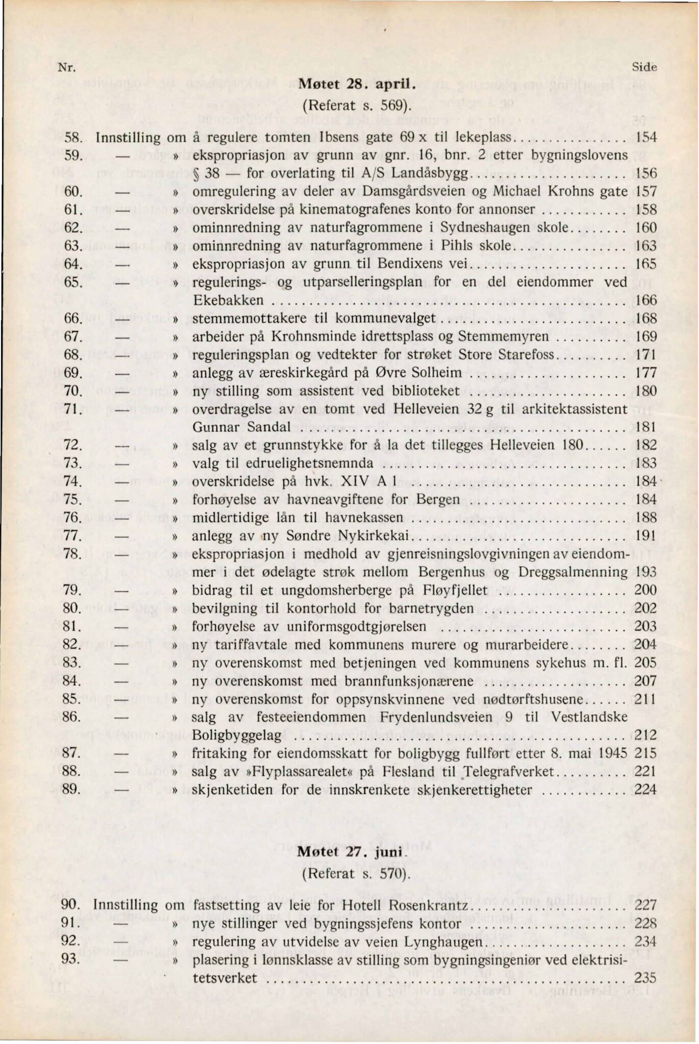 Bergen kommune. Formannskapet, BBA/A-0003/Ad/L0154: Bergens Kommuneforhandlinger, bind I, 1947