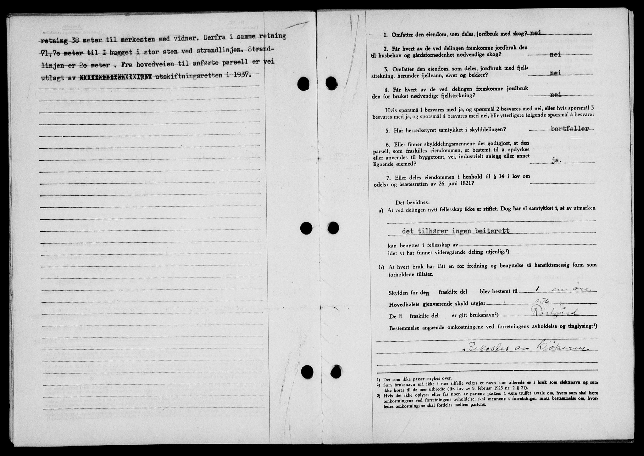 Lofoten sorenskriveri, SAT/A-0017/1/2/2C/L0006a: Pantebok nr. 6a, 1939-1939, Dagboknr: 1461/1939