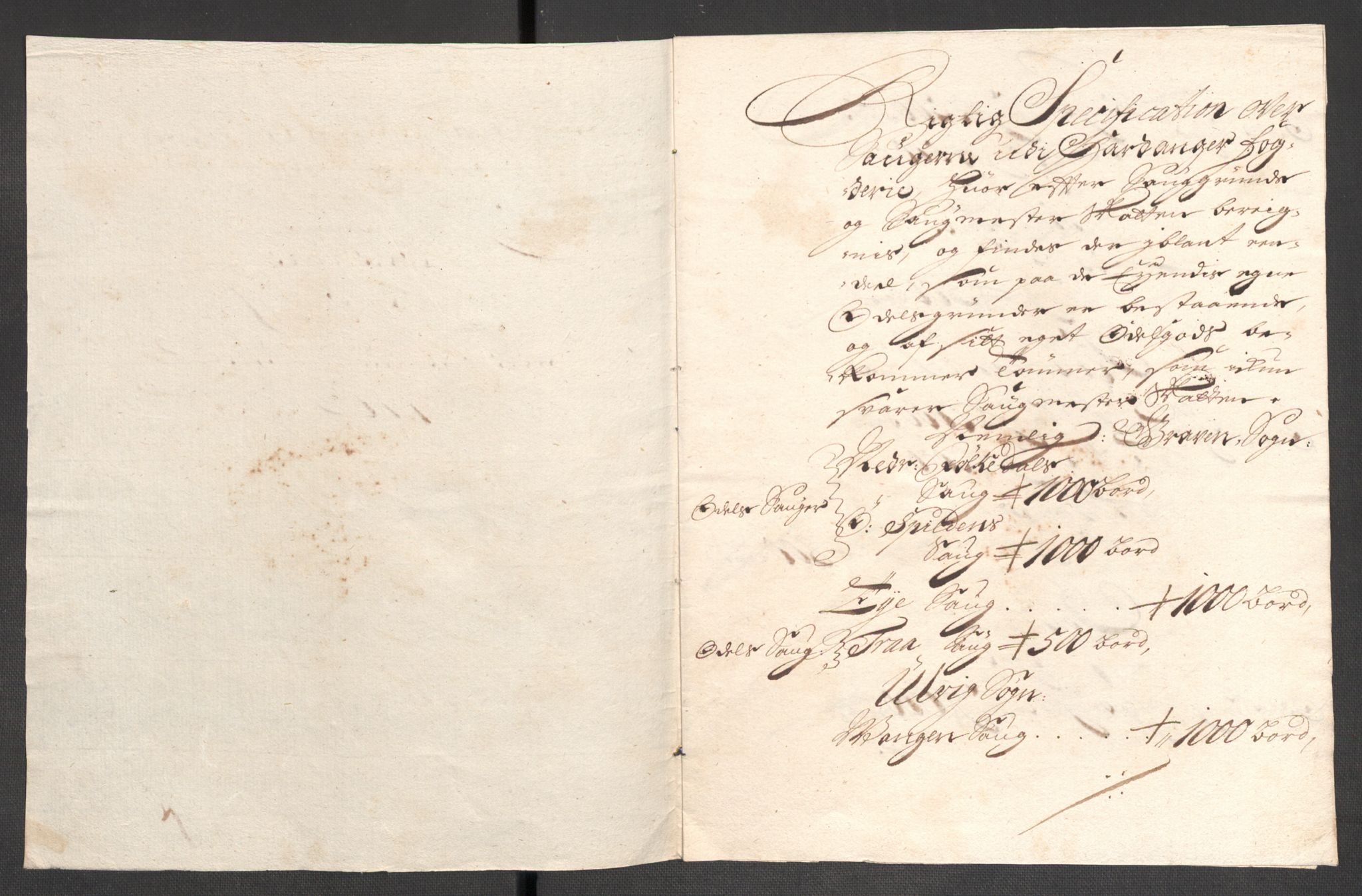 Rentekammeret inntil 1814, Reviderte regnskaper, Fogderegnskap, AV/RA-EA-4092/R48/L2981: Fogderegnskap Sunnhordland og Hardanger, 1703, s. 196