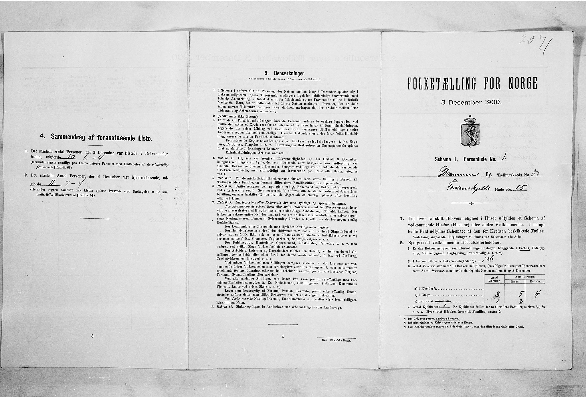 RA, Folketelling 1900 for 0602 Drammen kjøpstad, 1900, s. 9052