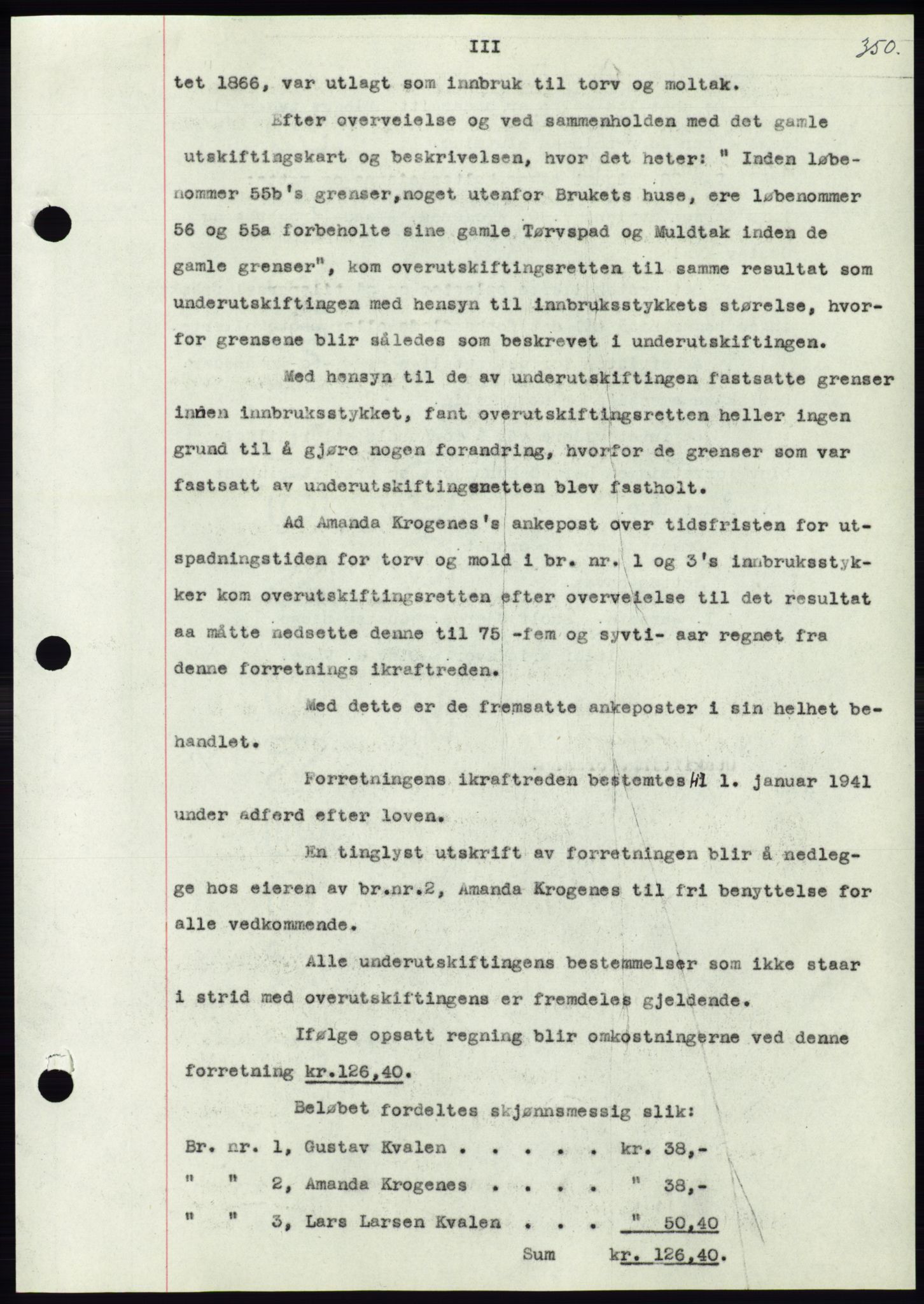 Søre Sunnmøre sorenskriveri, AV/SAT-A-4122/1/2/2C/L0070: Pantebok nr. 64, 1940-1941, Dagboknr: 959/1940