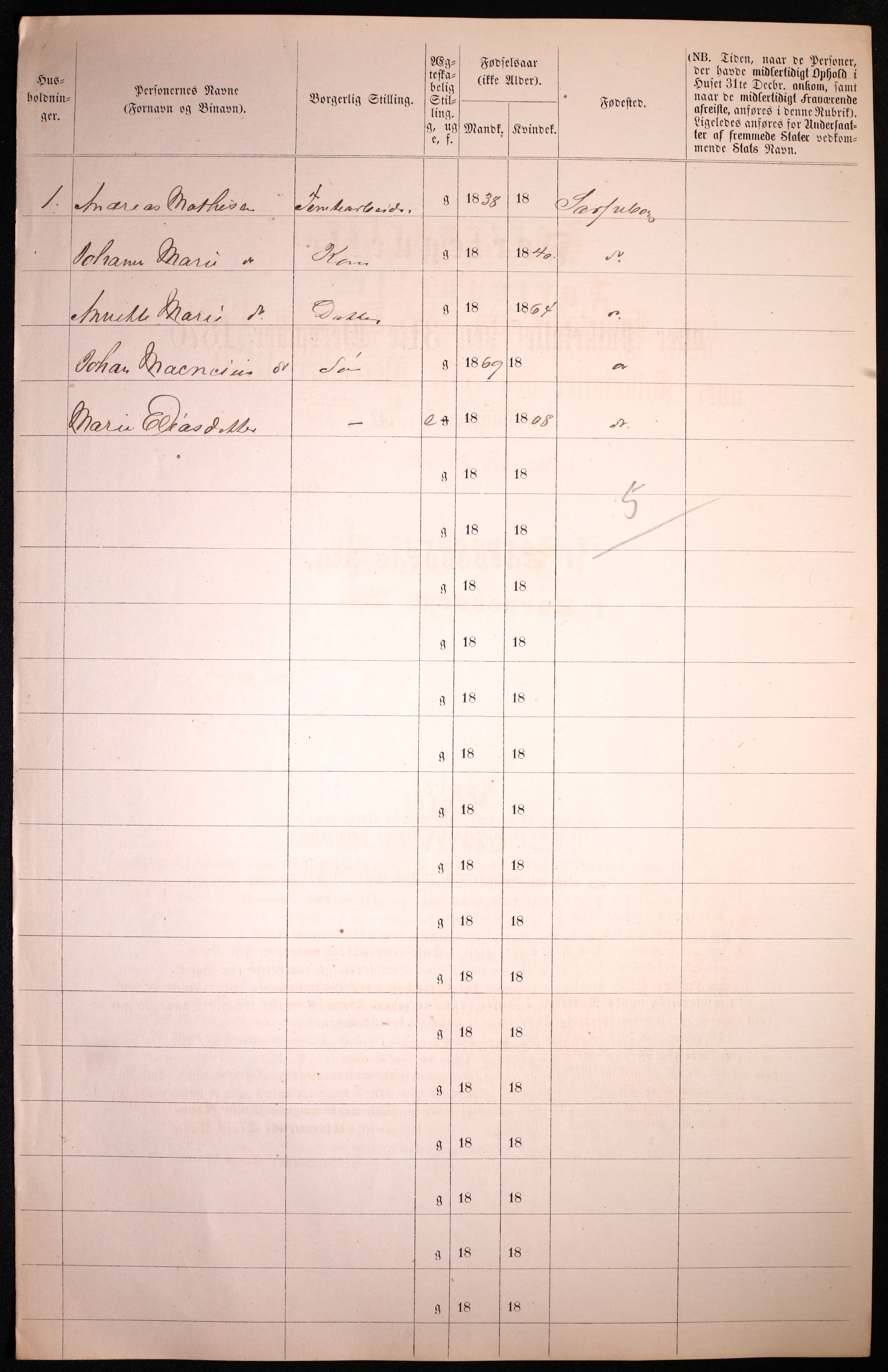 RA, Folketelling 1870 for 0102 Sarpsborg kjøpstad, 1870, s. 262