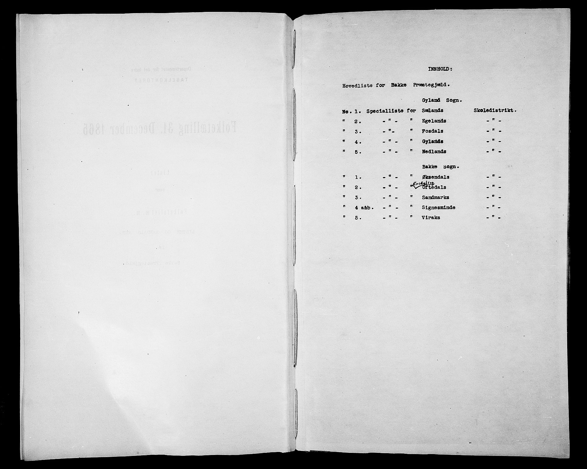 RA, Folketelling 1865 for 1045P Bakke prestegjeld, 1865, s. 4