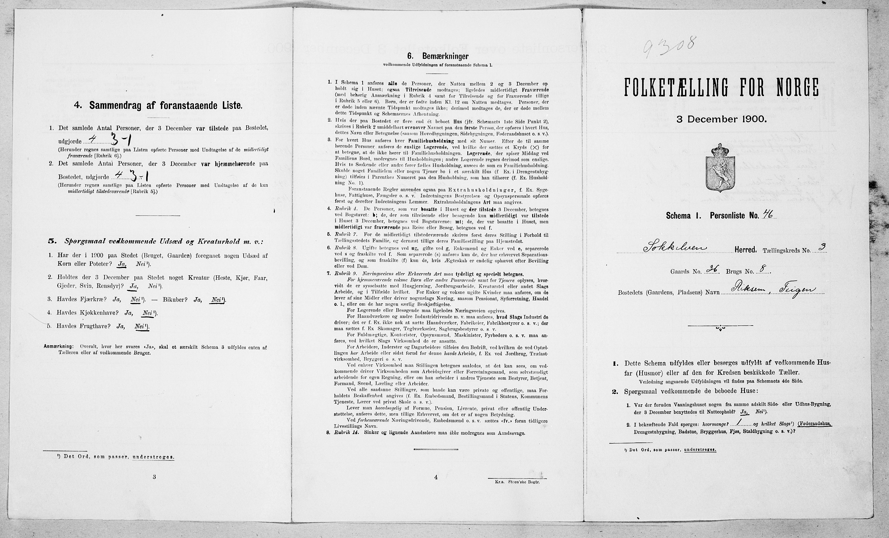 SAT, Folketelling 1900 for 1528 Sykkylven herred, 1900, s. 453