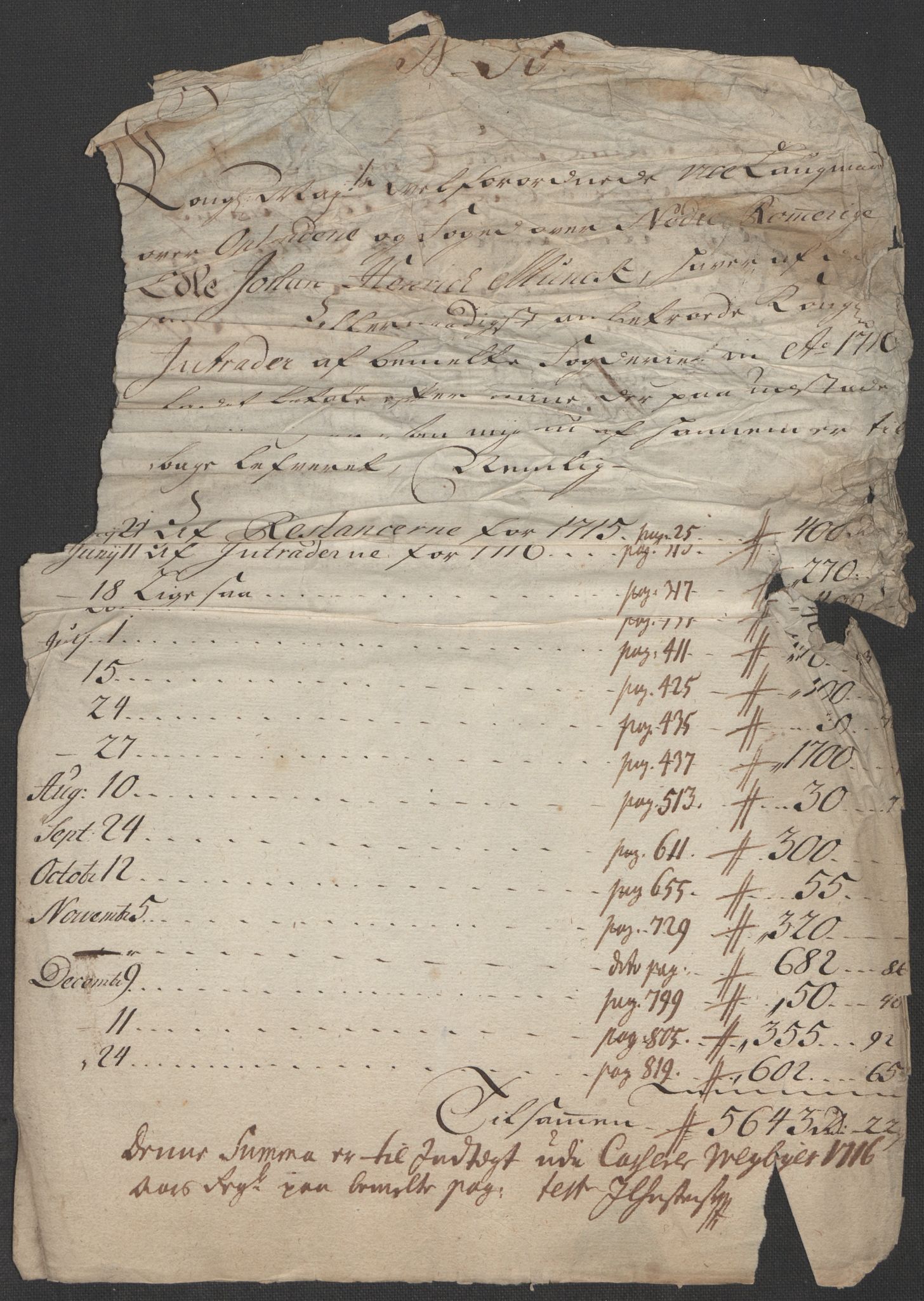 Rentekammeret inntil 1814, Reviderte regnskaper, Fogderegnskap, RA/EA-4092/R11/L0598: Fogderegnskap Nedre Romerike, 1716, s. 259