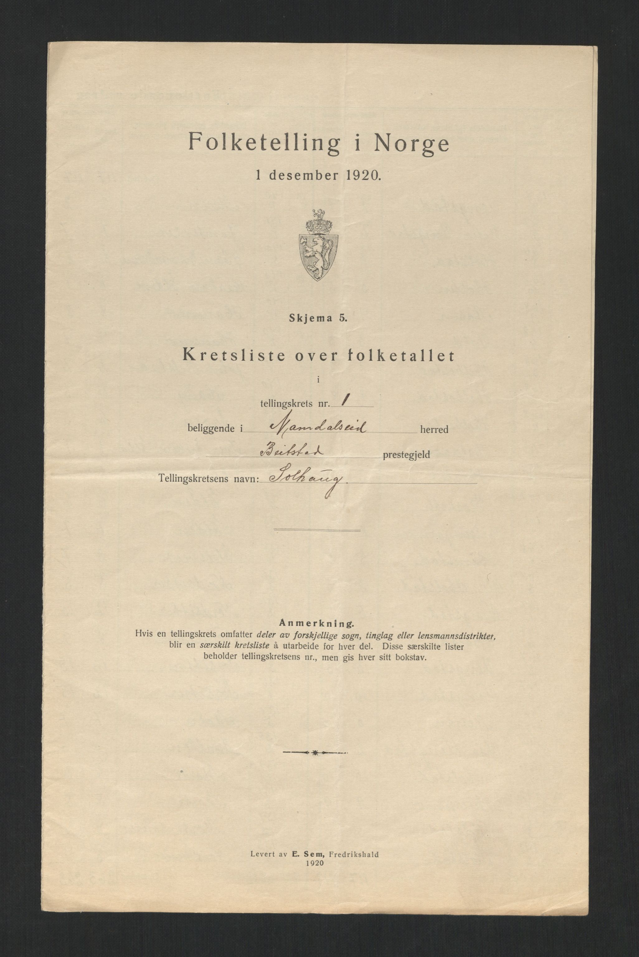 SAT, Folketelling 1920 for 1725 Namdalseid herred, 1920, s. 8