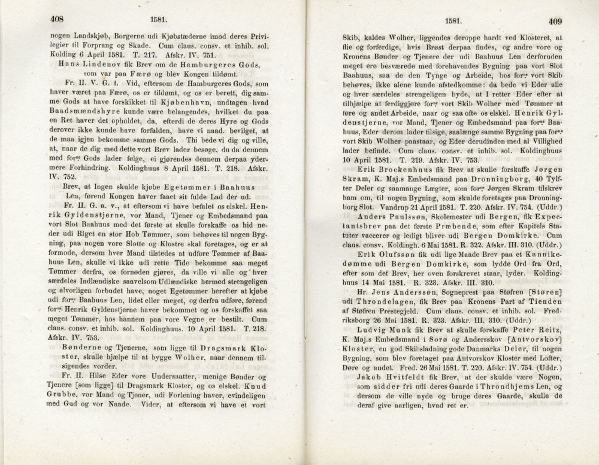 Publikasjoner utgitt av Det Norske Historiske Kildeskriftfond, PUBL/-/-/-: Norske Rigs-Registranter, bind 2, 1572-1588, s. 408-409