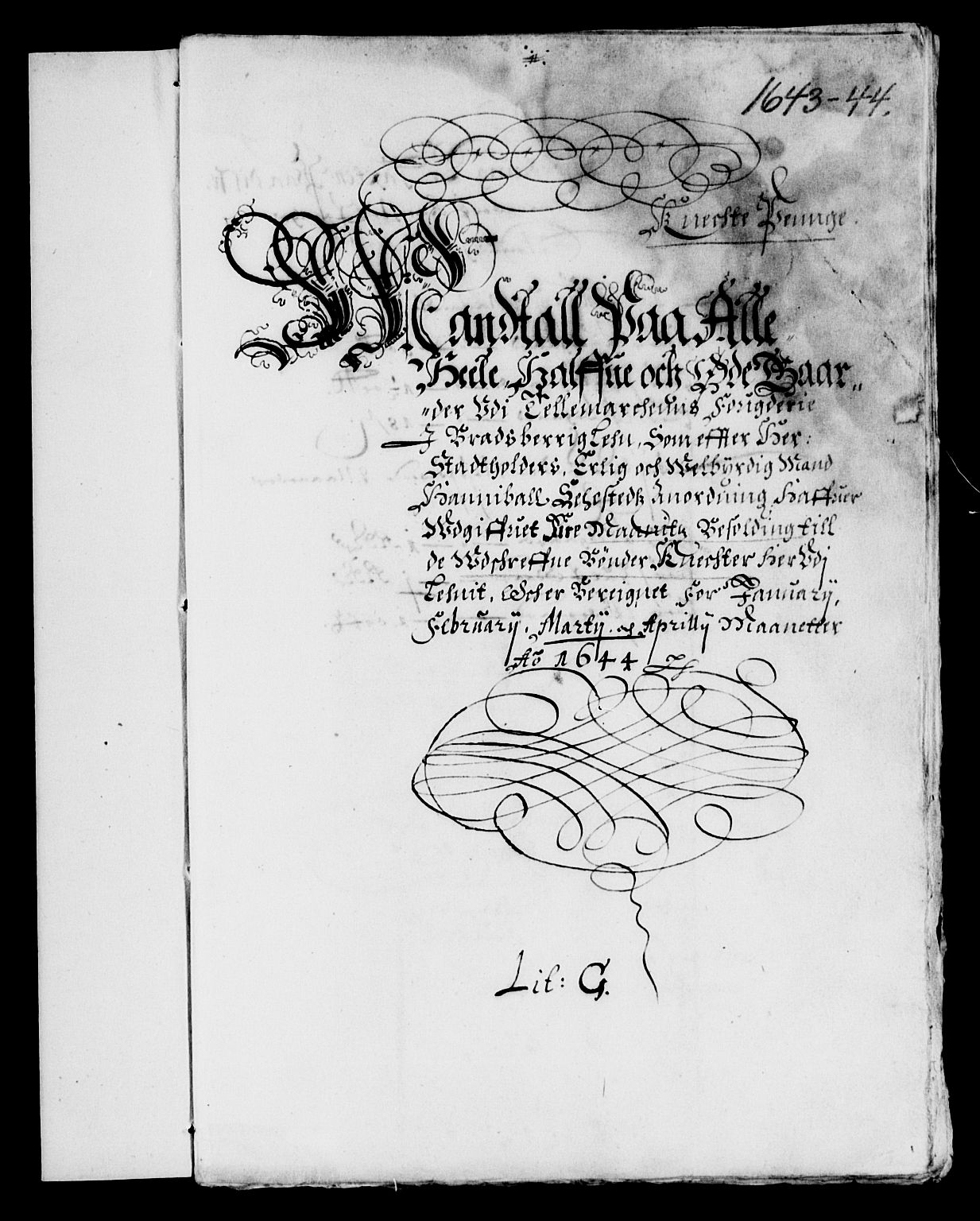 Rentekammeret inntil 1814, Reviderte regnskaper, Lensregnskaper, AV/RA-EA-5023/R/Rb/Rbp/L0030: Bratsberg len, 1643-1645