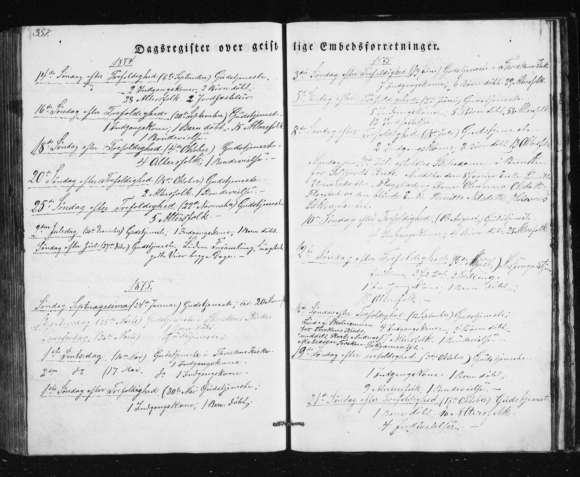 Berg sokneprestkontor, SATØ/S-1318/G/Ga/Gab/L0011klokker: Klokkerbok nr. 11, 1833-1878, s. 357