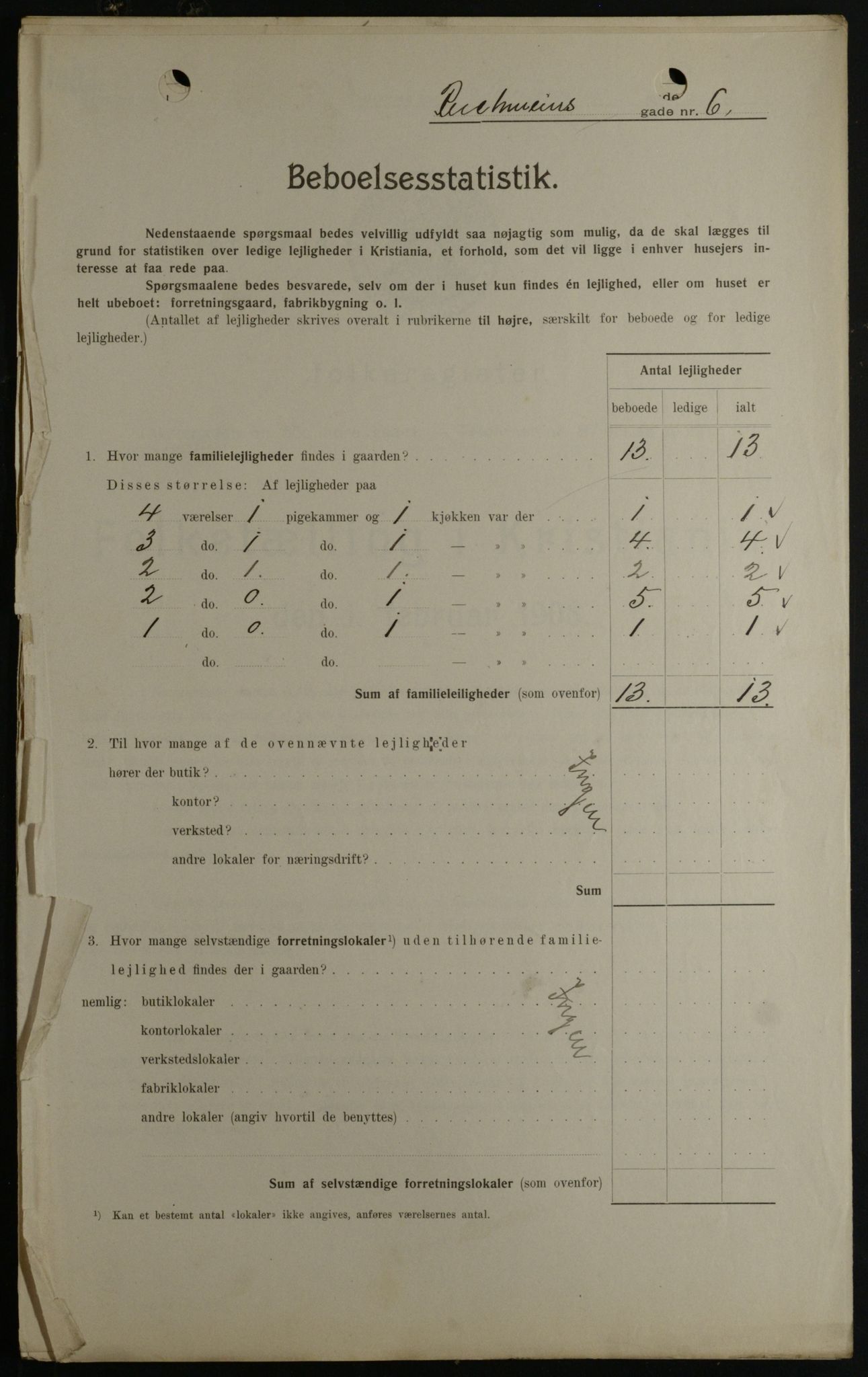 OBA, Kommunal folketelling 1.2.1908 for Kristiania kjøpstad, 1908, s. 74428