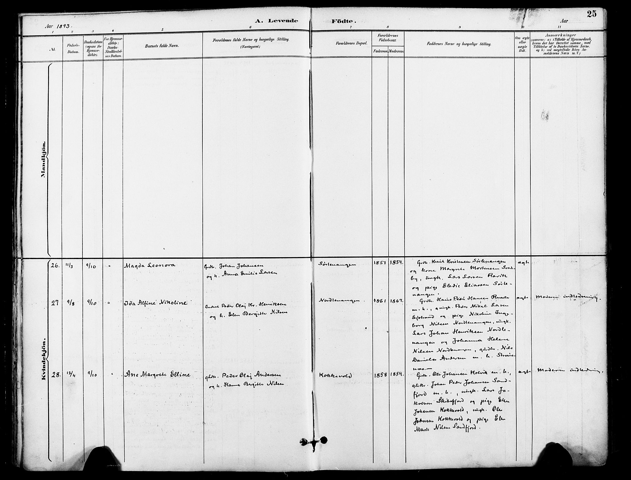 Karlsøy sokneprestembete, AV/SATØ-S-1299/H/Ha/Haa/L0007kirke: Ministerialbok nr. 7, 1891-1902, s. 25