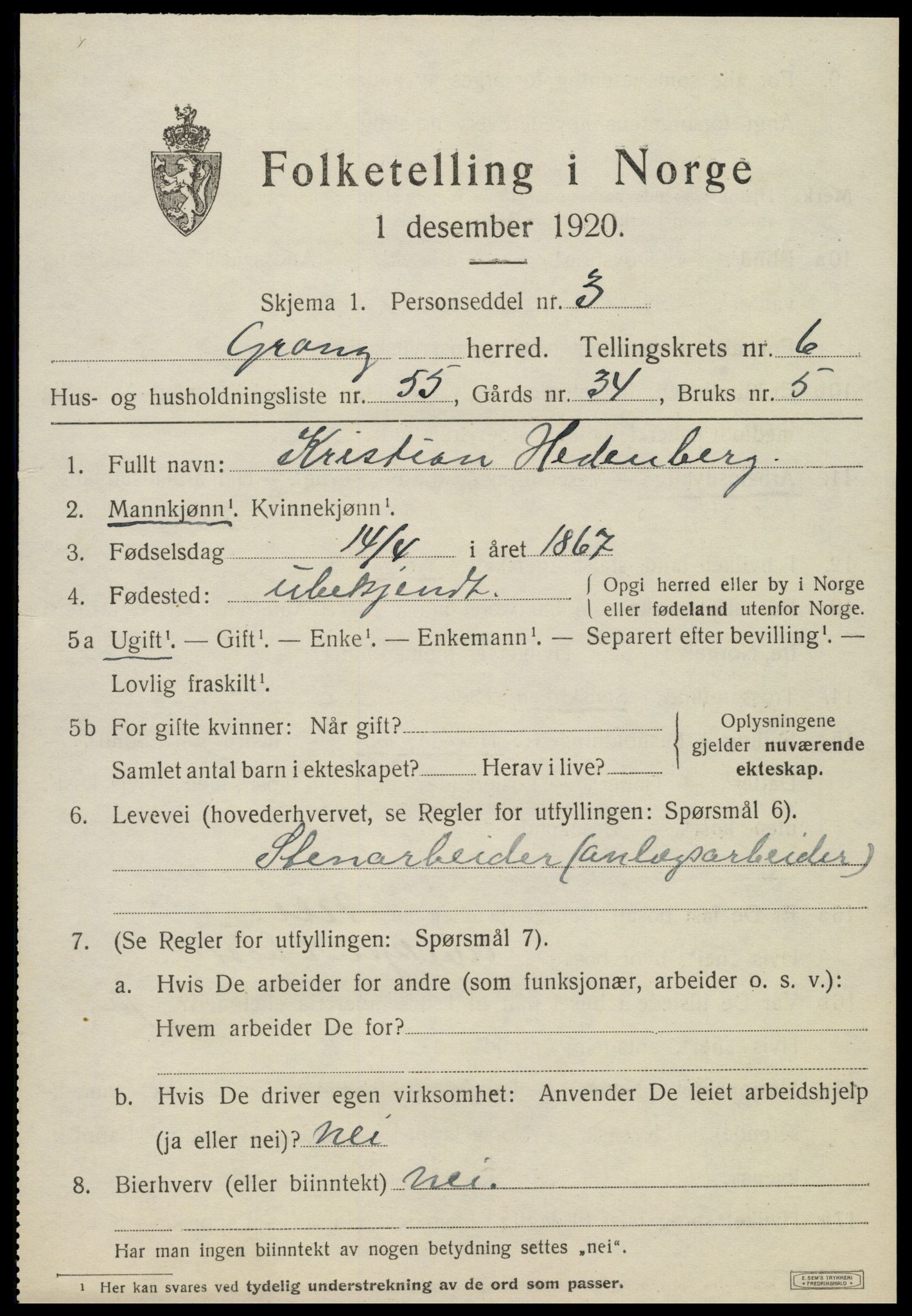 SAT, Folketelling 1920 for 1742 Grong herred, 1920, s. 4115