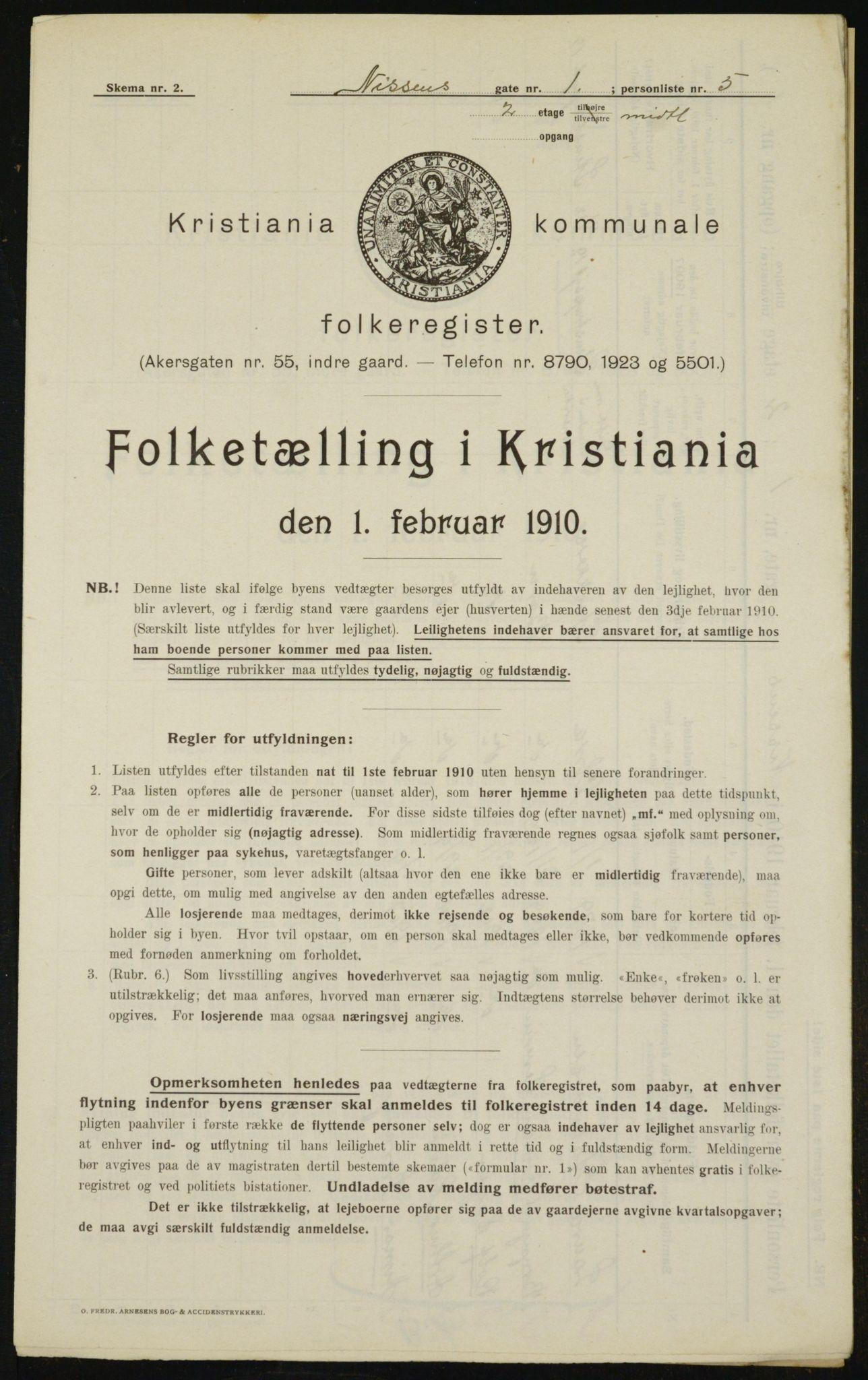 OBA, Kommunal folketelling 1.2.1910 for Kristiania, 1910, s. 68697