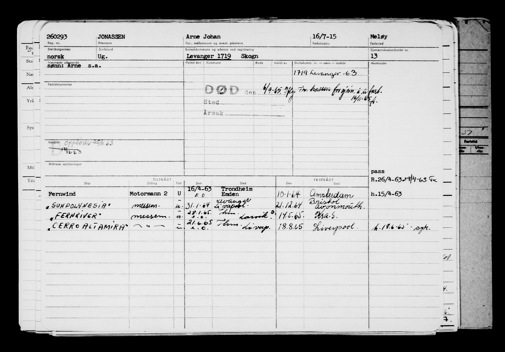 Direktoratet for sjømenn, AV/RA-S-3545/G/Gb/L0131: Hovedkort, 1915, s. 310