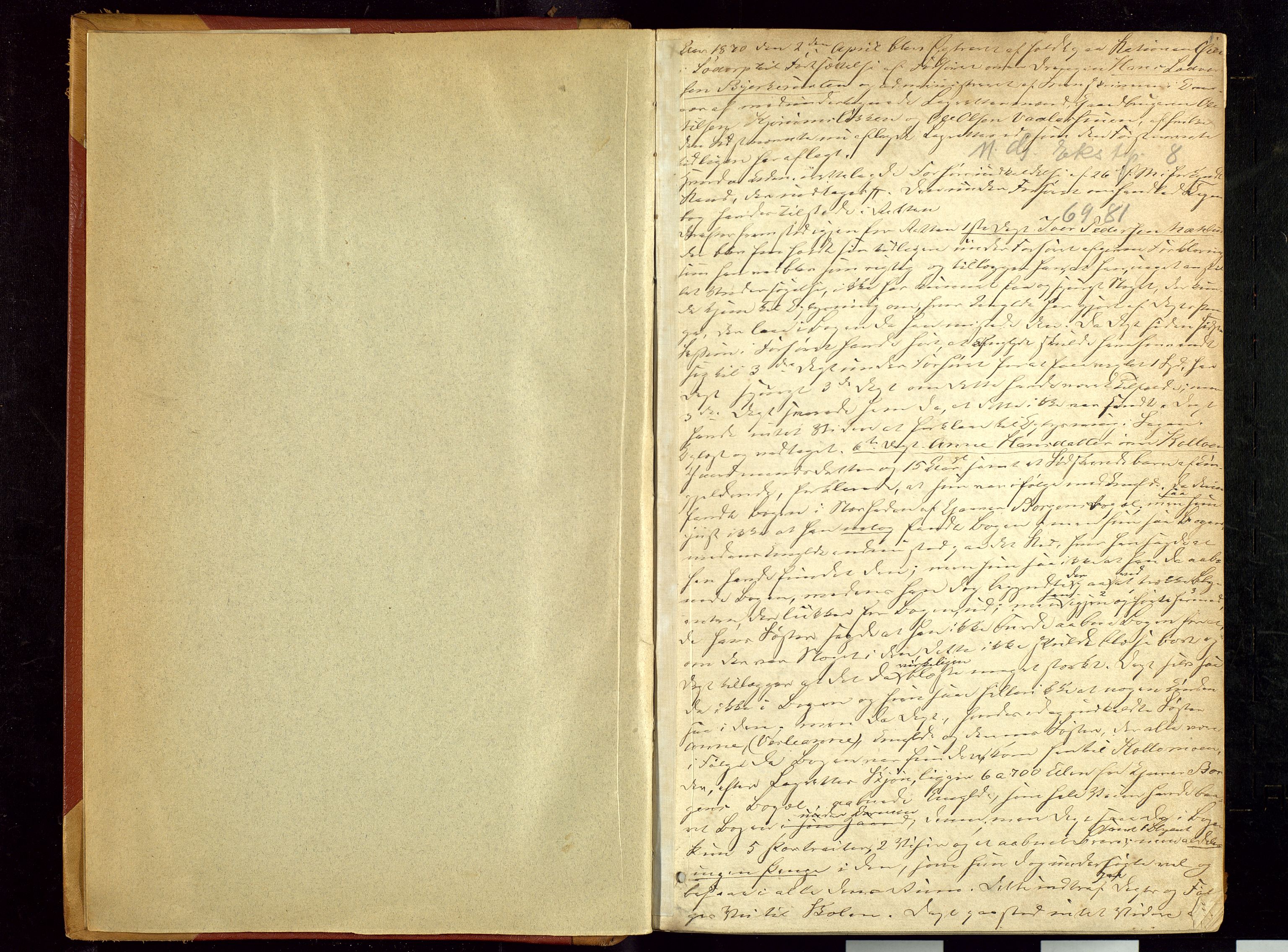 Mellom-Gudbrandsdal sorenskriveri, SAH/TING-038/G/Gc/Gca/L0013: Ekstrarettsprotokoll, 1870-1878, s. 1