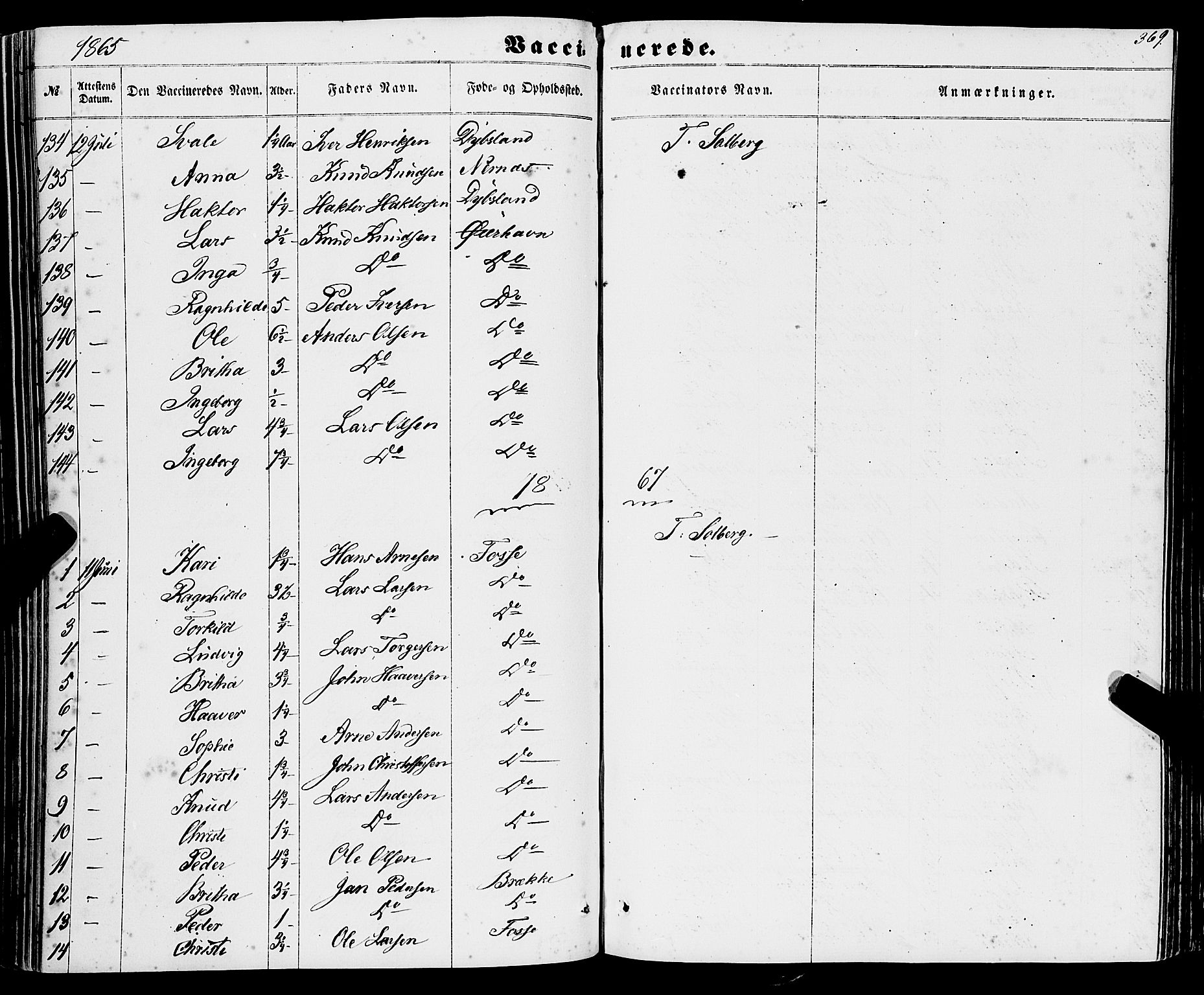 Strandebarm sokneprestembete, SAB/A-78401/H/Haa: Ministerialbok nr. A 8, 1858-1872, s. 369