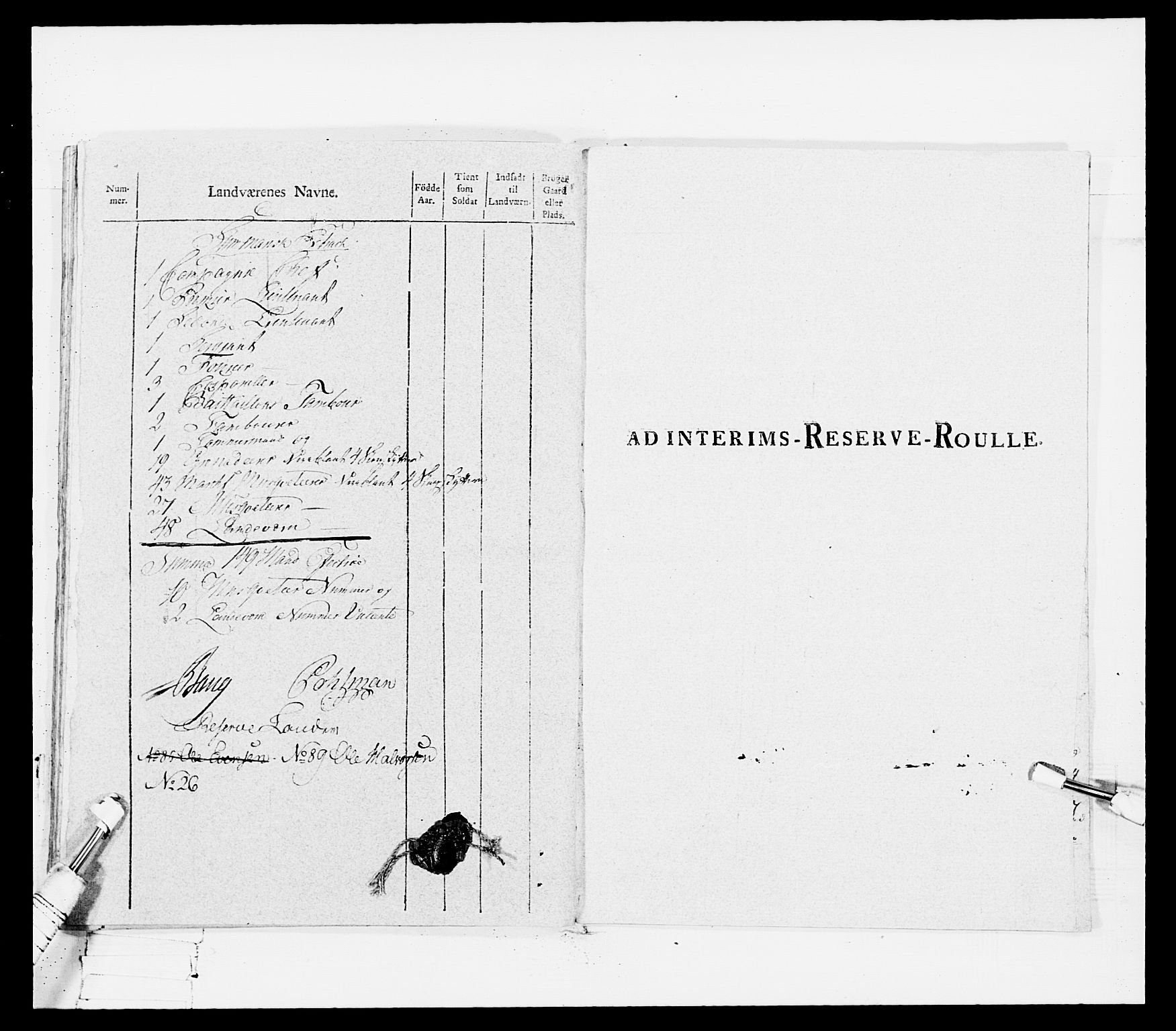 Generalitets- og kommissariatskollegiet, Det kongelige norske kommissariatskollegium, AV/RA-EA-5420/E/Eh/L0114: Telemarkske nasjonale infanteriregiment, 1789-1802, s. 451