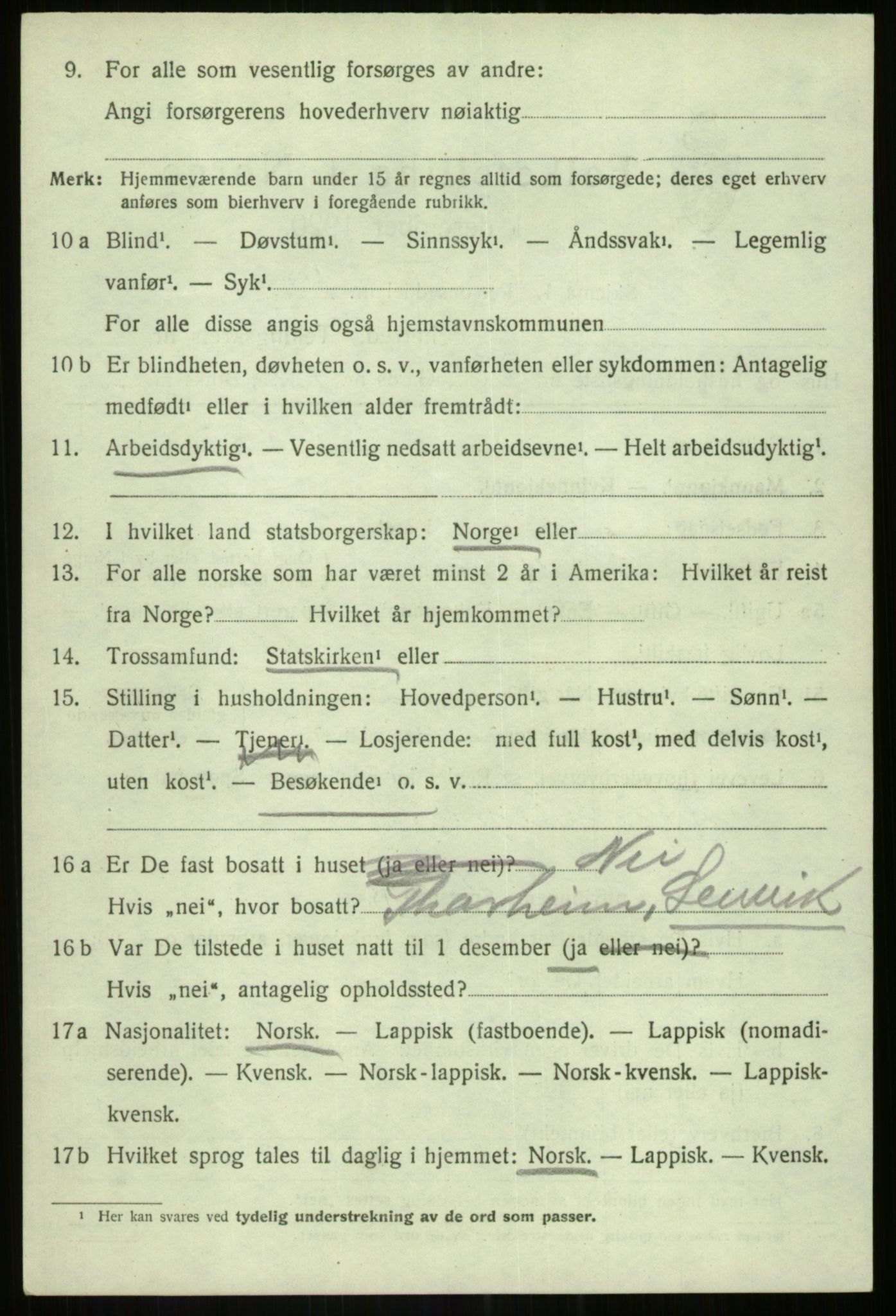 SATØ, Folketelling 1920 for 1931 Lenvik herred, 1920, s. 8231