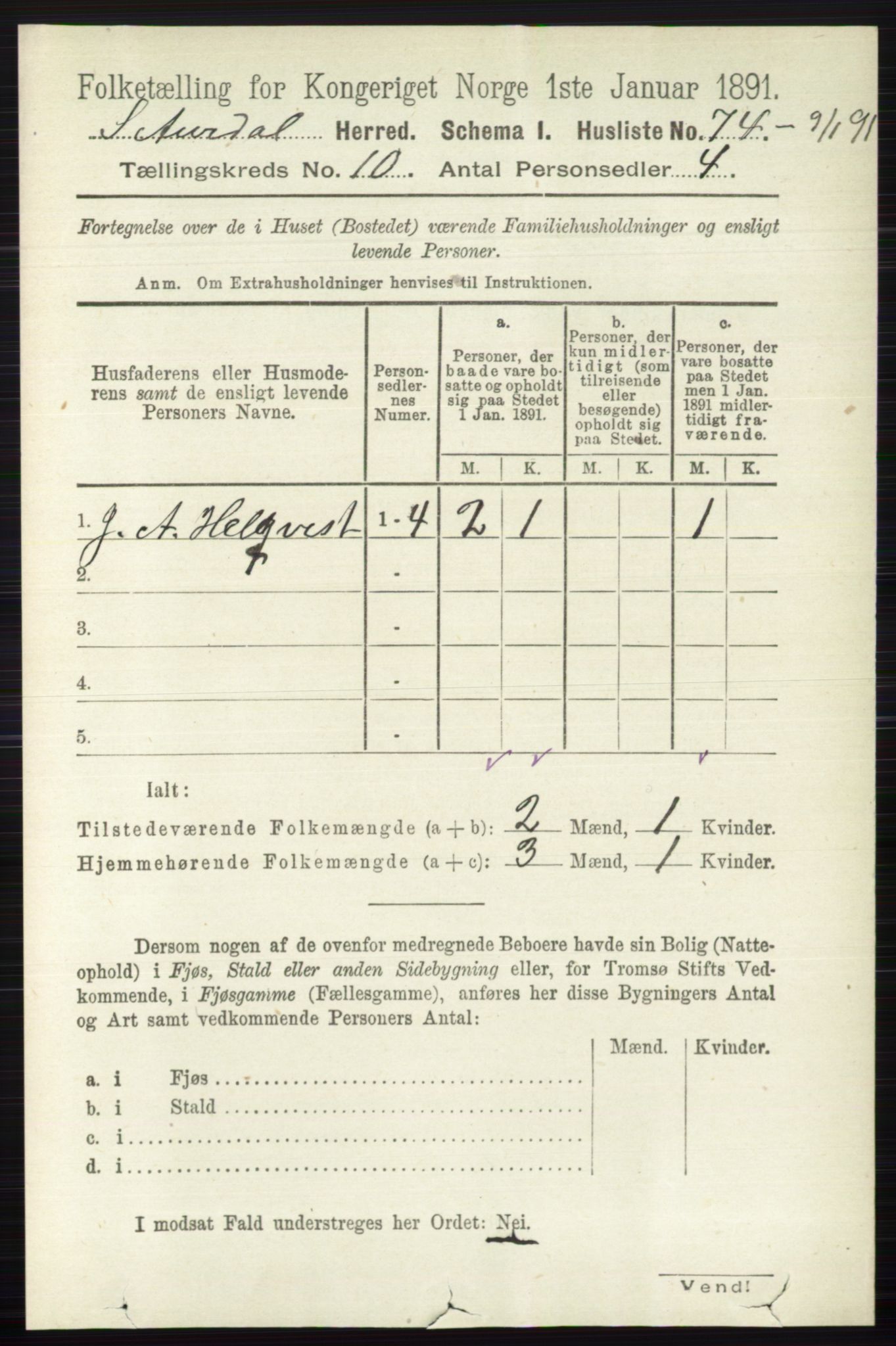 RA, Folketelling 1891 for 0540 Sør-Aurdal herred, 1891, s. 5865