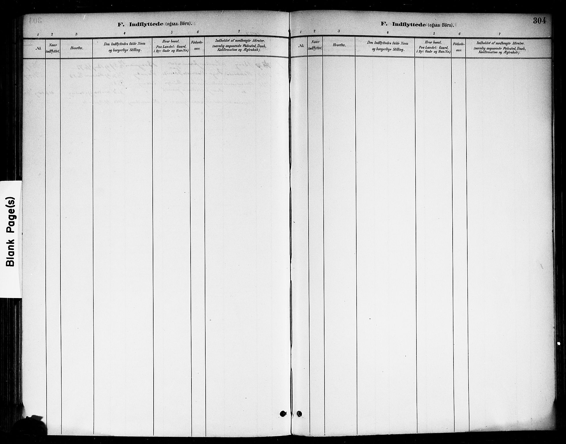Skjeberg prestekontor Kirkebøker, SAO/A-10923/F/Fa/L0009: Ministerialbok nr. I 9, 1886-1897, s. 304