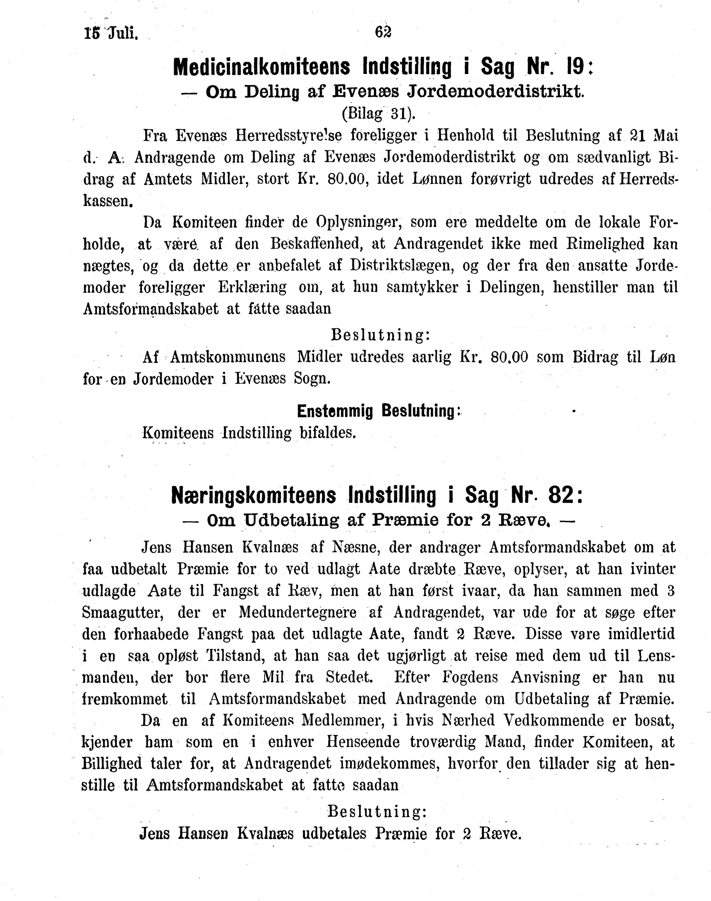 Nordland Fylkeskommune. Fylkestinget, AIN/NFK-17/176/A/Ac/L0016: Fylkestingsforhandlinger 1891-1893, 1891-1893