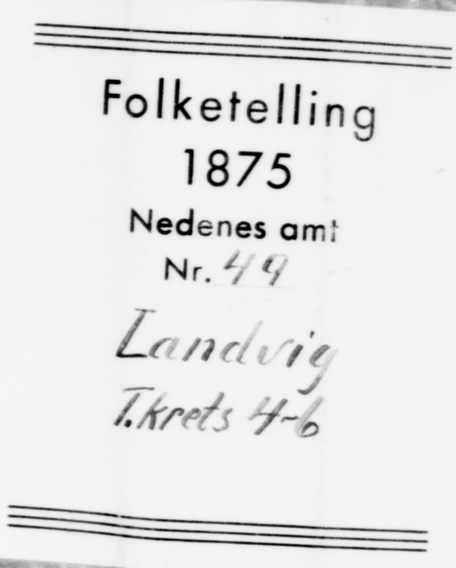 SAK, Folketelling 1875 for 0924P Homedal prestegjeld, 1875, s. 799