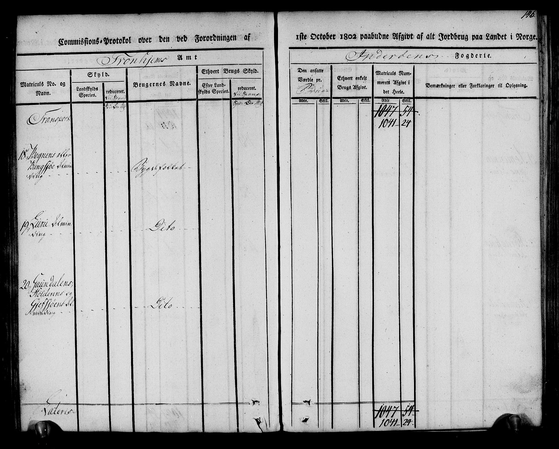 Rentekammeret inntil 1814, Realistisk ordnet avdeling, AV/RA-EA-4070/N/Ne/Nea/L0151: Inderøy fogderi. Kommisjonsprotokoll, 1803, s. 147