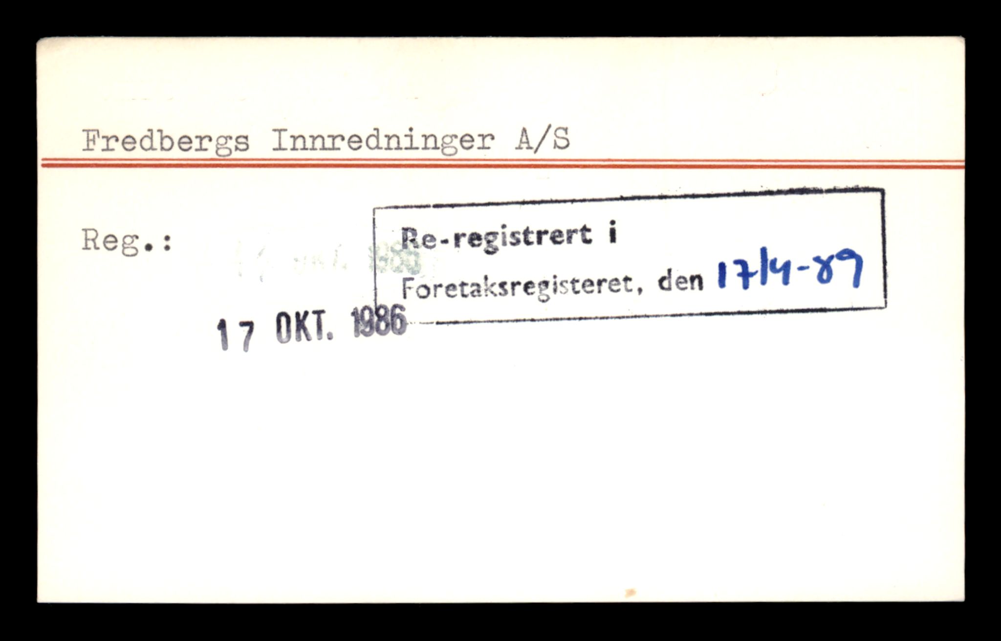 Oslo byfogd, Handelsregisteret, SAT/A-10867/G/Ga/Gad/L0010: Kartotekkort, Fre-Gp, 1890-1990