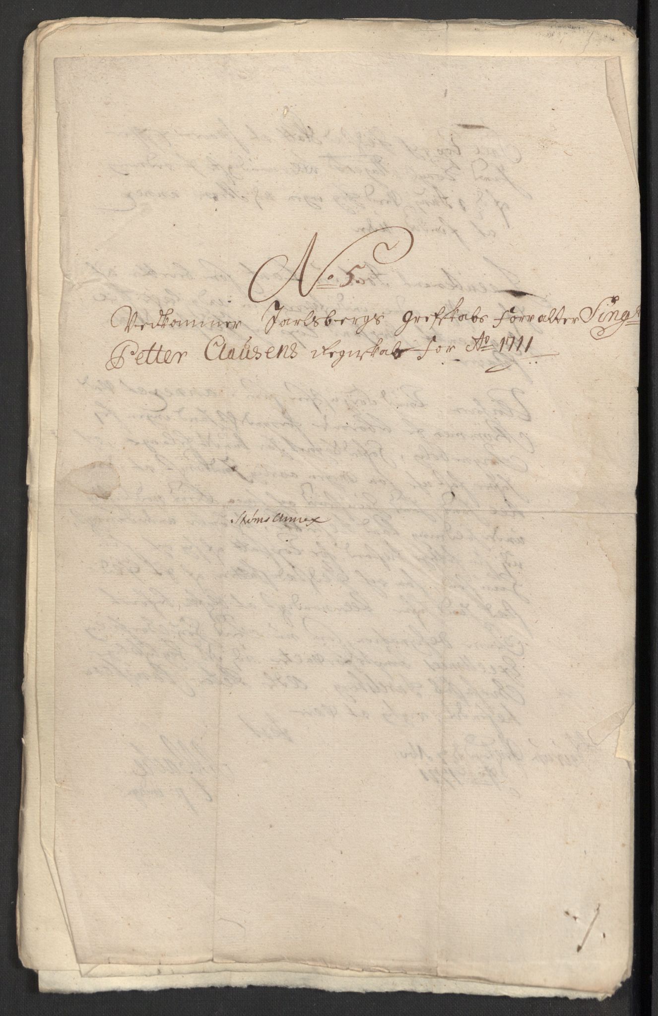 Rentekammeret inntil 1814, Reviderte regnskaper, Fogderegnskap, RA/EA-4092/R32/L1876: Fogderegnskap Jarlsberg grevskap, 1711, s. 343