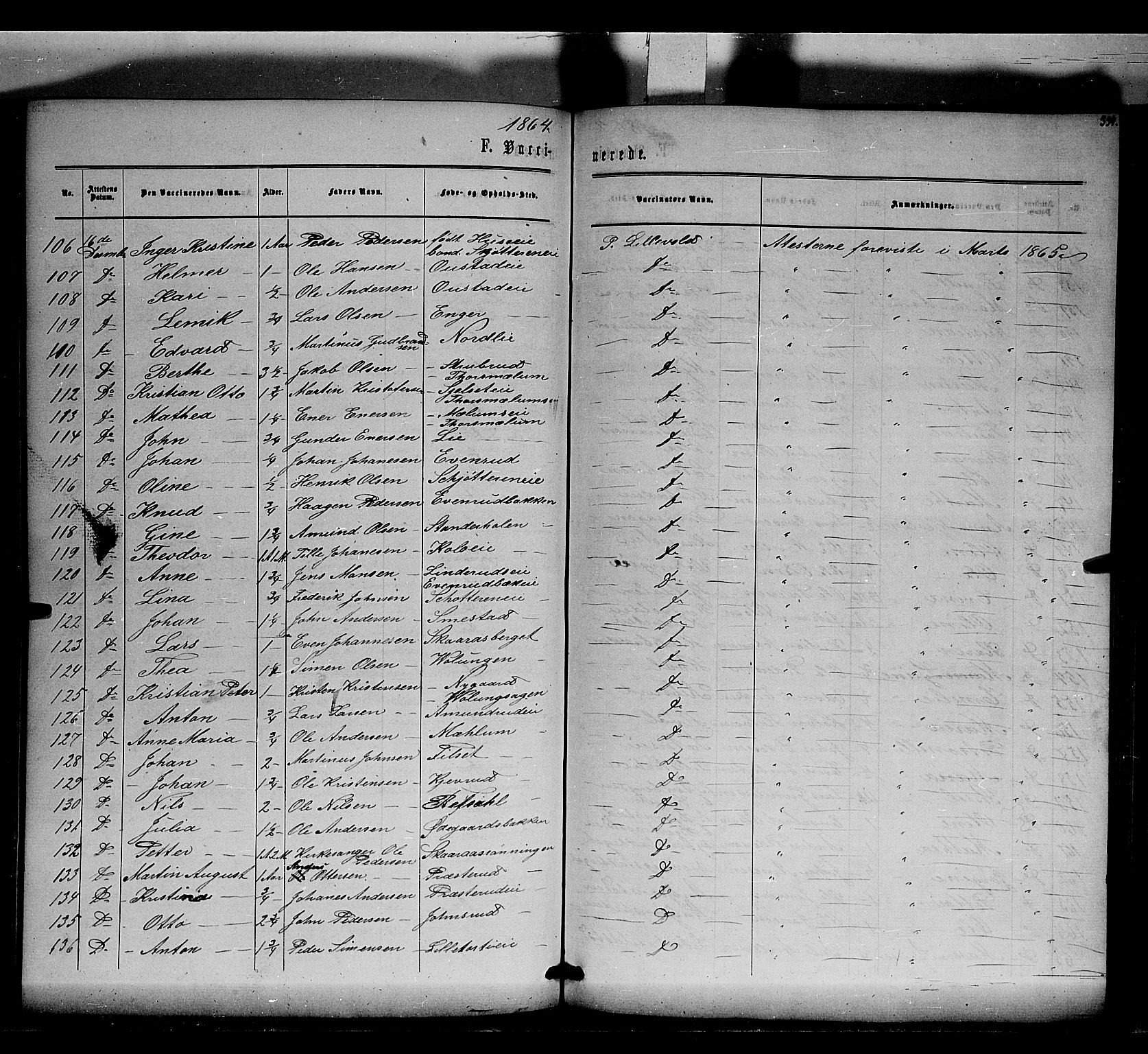 Romedal prestekontor, AV/SAH-PREST-004/K/L0005: Ministerialbok nr. 5, 1862-1874, s. 334