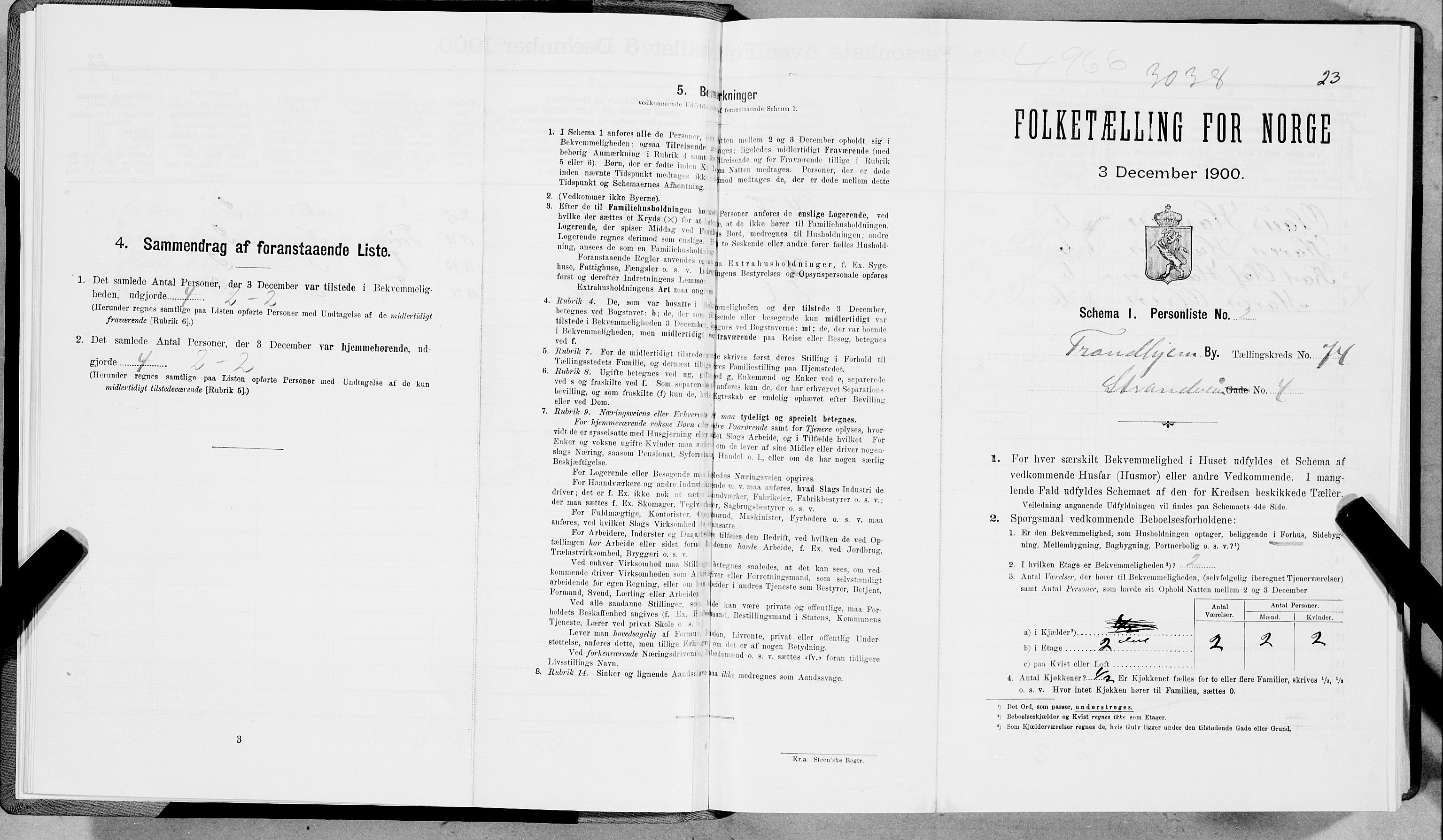SAT, Folketelling 1900 for 1601 Trondheim kjøpstad, 1900, s. 14452