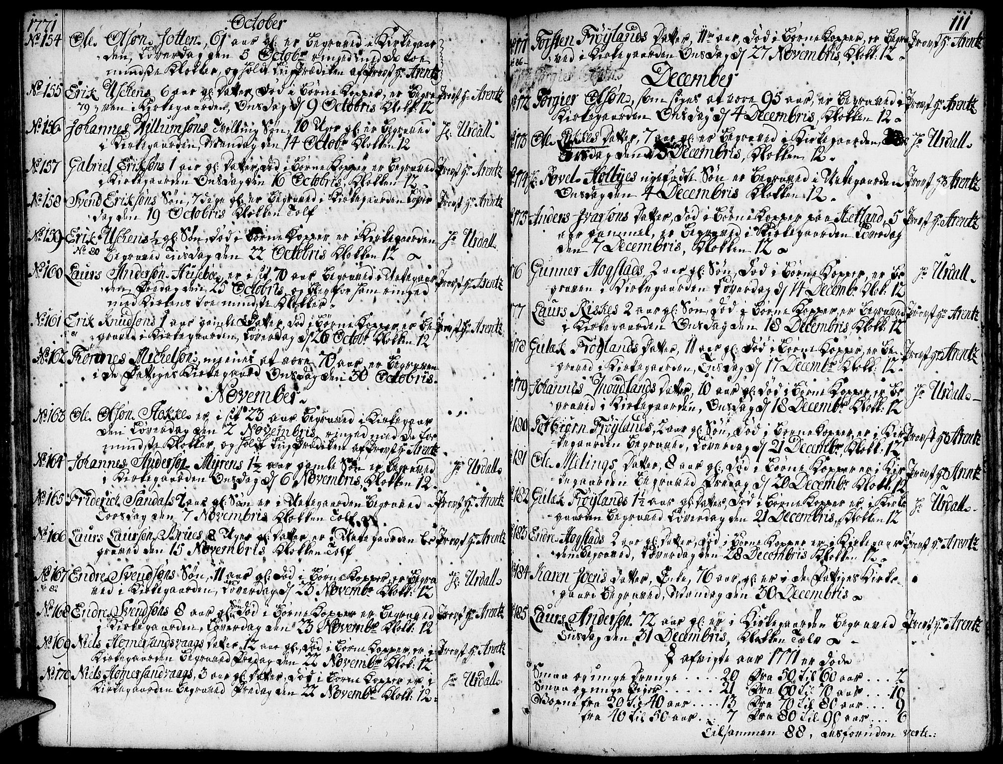 Domkirken sokneprestkontor, SAST/A-101812/001/30/30BA/L0005: Ministerialbok nr. A 5, 1744-1788, s. 111