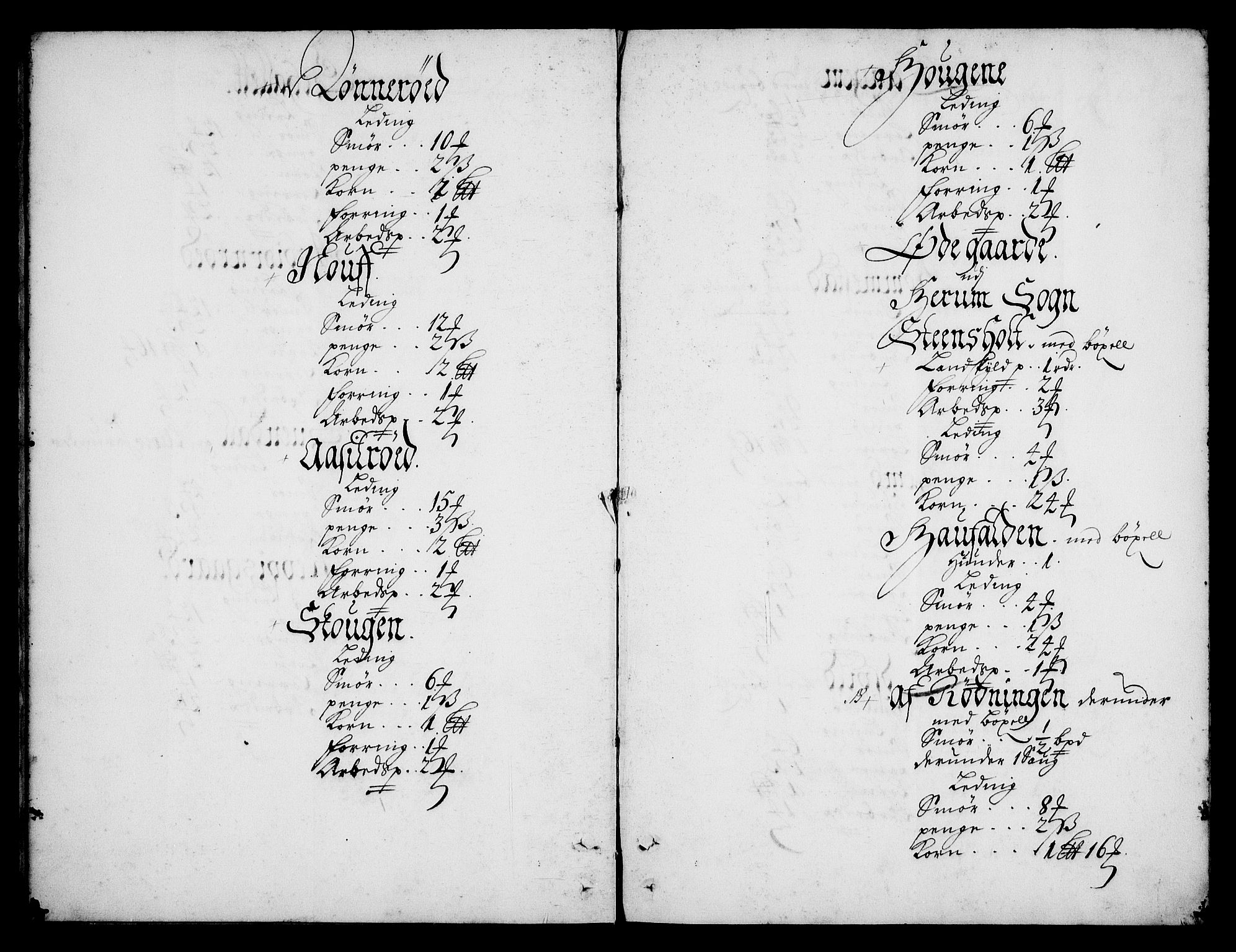 Rentekammeret inntil 1814, Realistisk ordnet avdeling, AV/RA-EA-4070/N/Na/L0003/0007: [XI h]: Tønsbergs amt og Larvik grevskaps jordebøker: / Larvik grevskaps jordebok, 1692