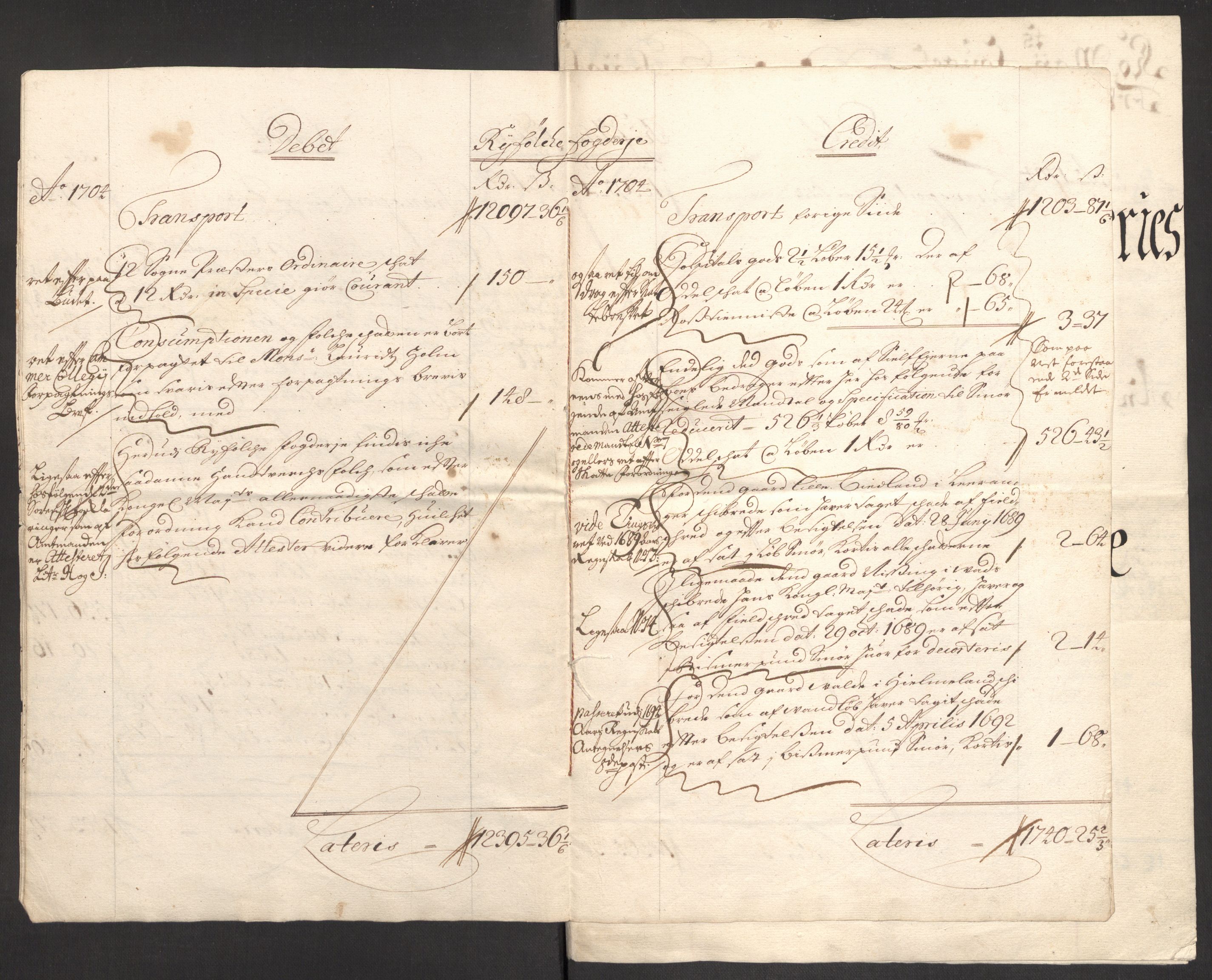 Rentekammeret inntil 1814, Reviderte regnskaper, Fogderegnskap, RA/EA-4092/R47/L2860: Fogderegnskap Ryfylke, 1703-1705, s. 146