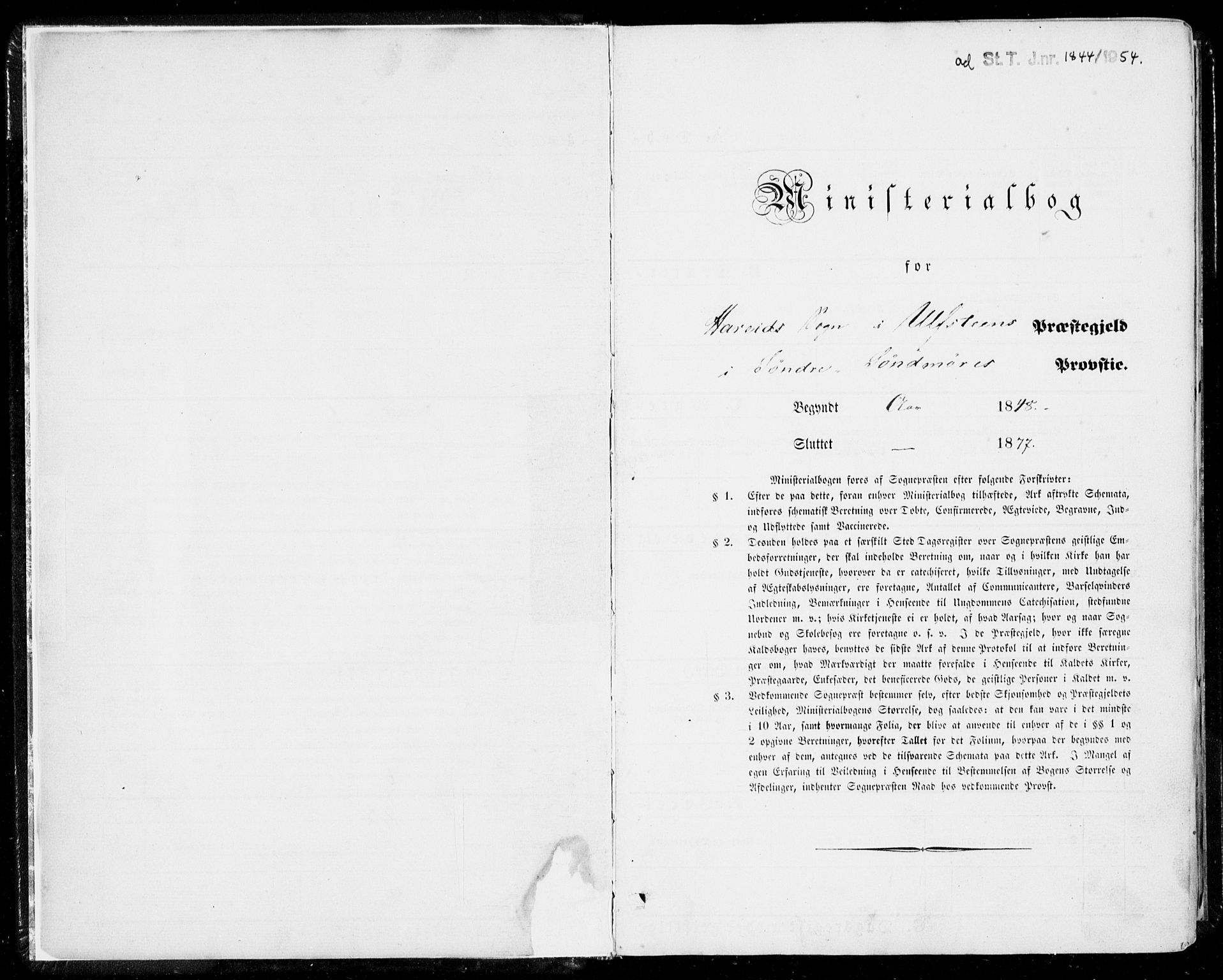 Ministerialprotokoller, klokkerbøker og fødselsregistre - Møre og Romsdal, SAT/A-1454/510/L0121: Ministerialbok nr. 510A01, 1848-1877
