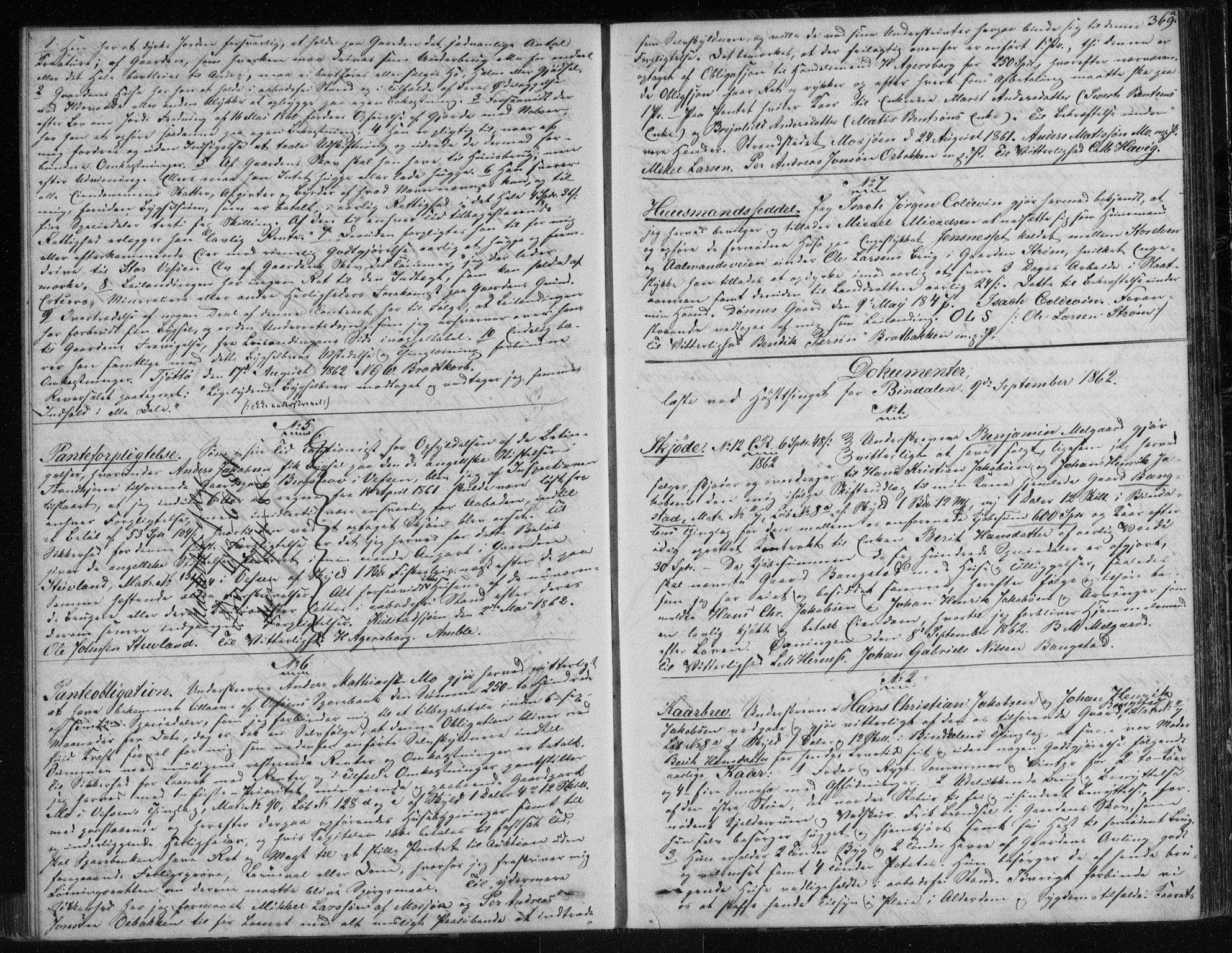 Søndre Helgeland sorenskriveri, AV/SAT-A-4575/1/2/2C/L0001: Pantebok nr. 12, 1860-1864, s. 369