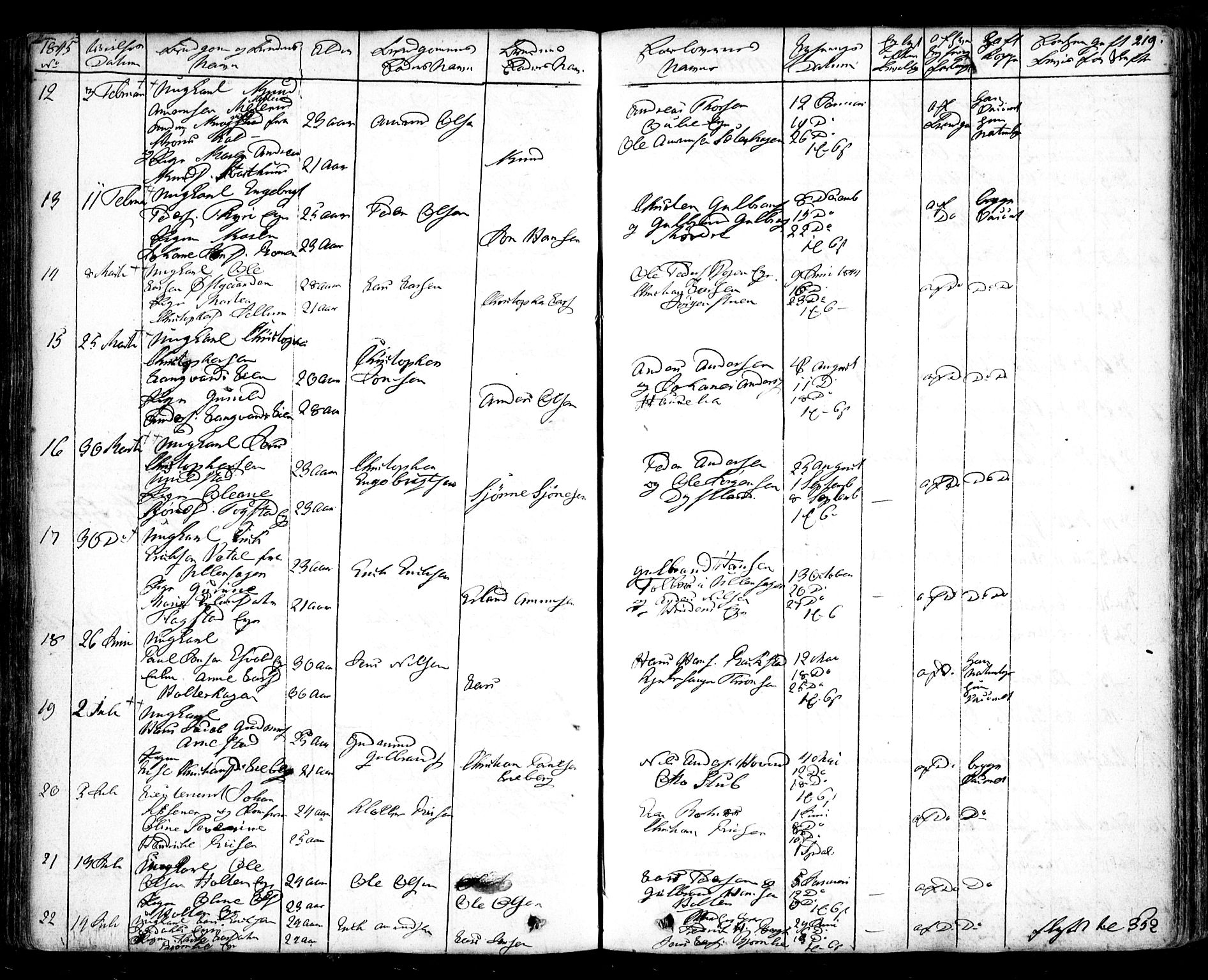 Nes prestekontor Kirkebøker, AV/SAO-A-10410/F/Fa/L0006: Ministerialbok nr. I 6, 1833-1845, s. 219