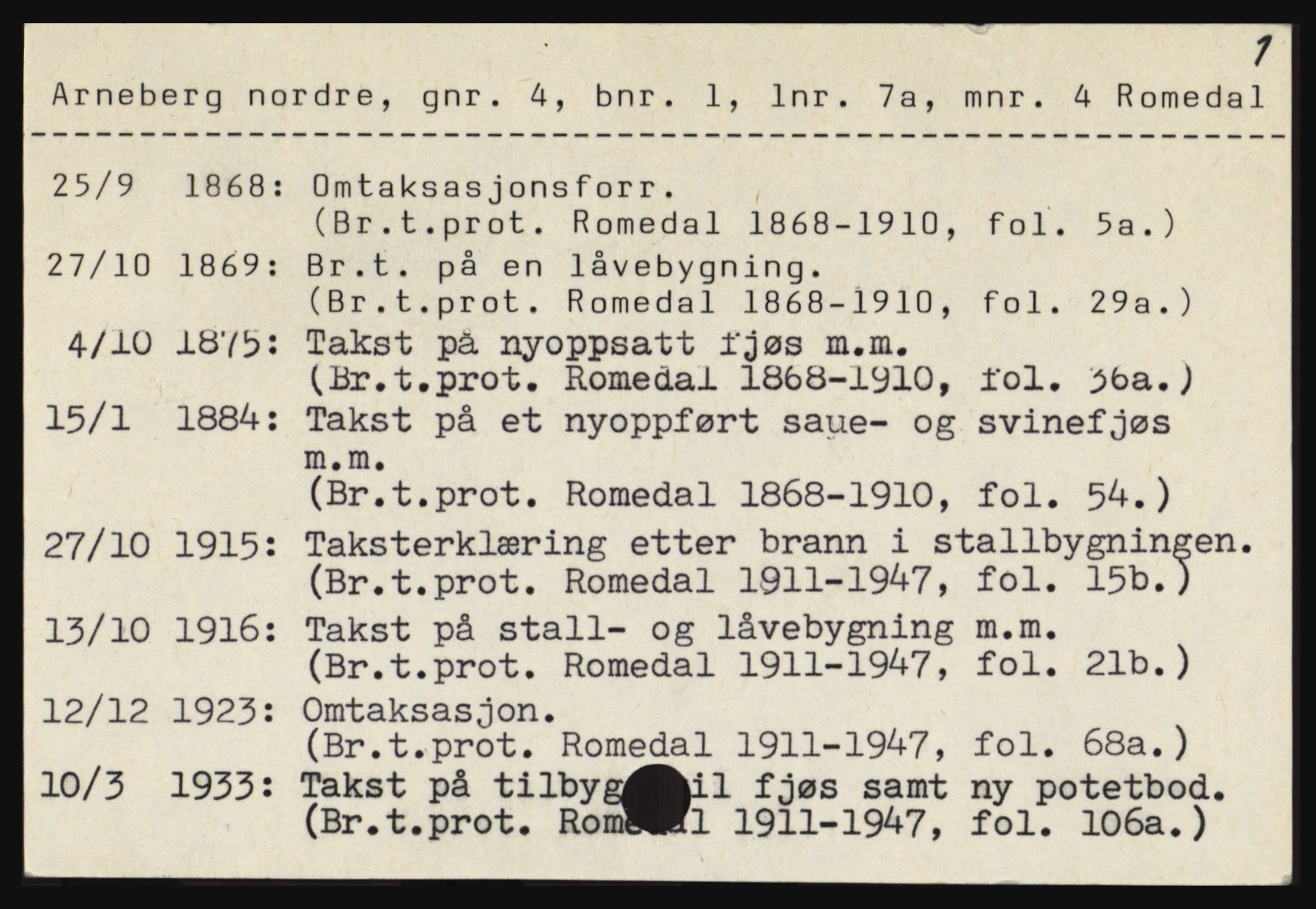 Norges Brannkasse, Romedal, SAH/NBRANR-008, s. 2