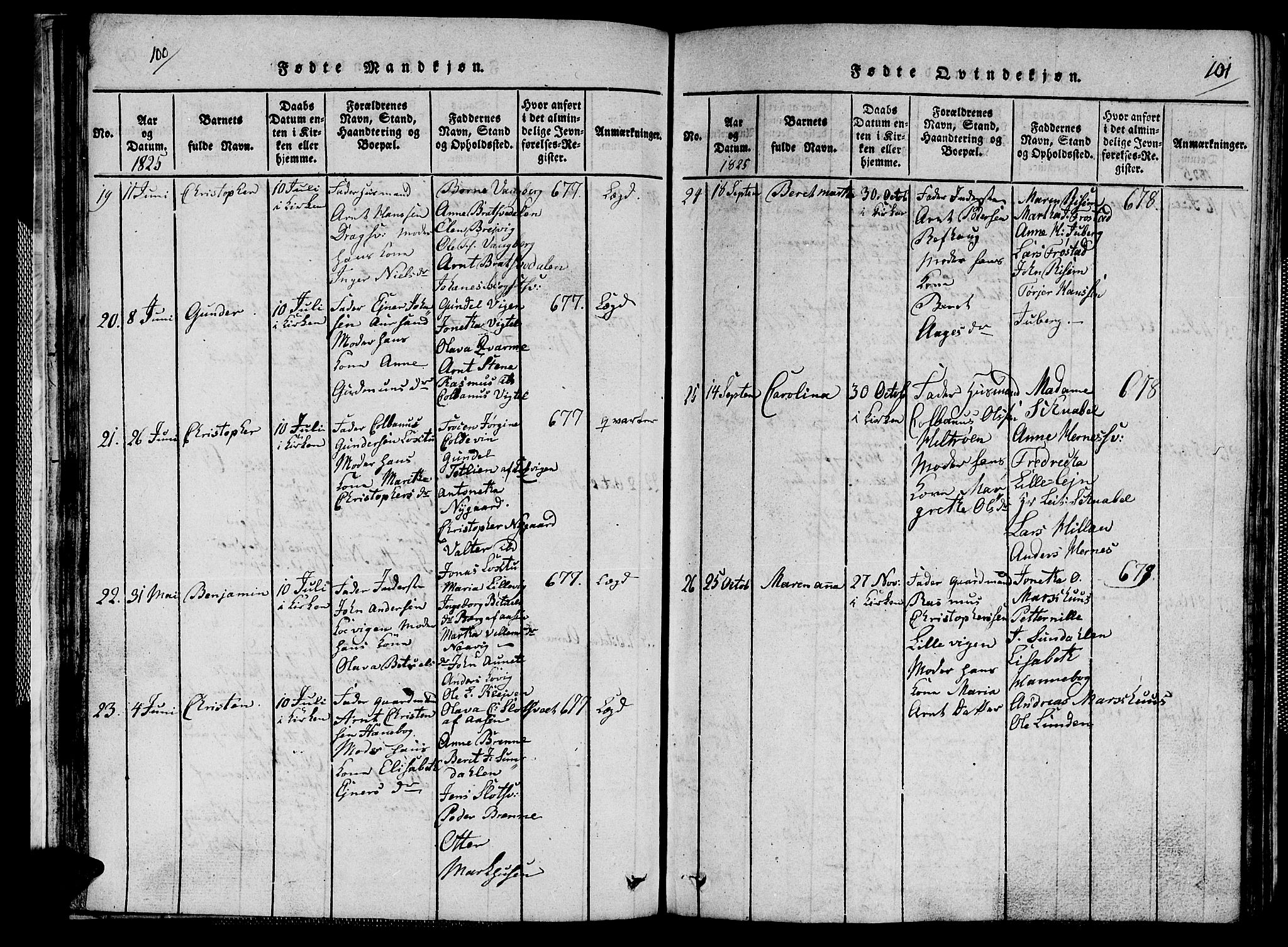 Ministerialprotokoller, klokkerbøker og fødselsregistre - Nord-Trøndelag, SAT/A-1458/713/L0124: Klokkerbok nr. 713C01, 1817-1827, s. 100-101