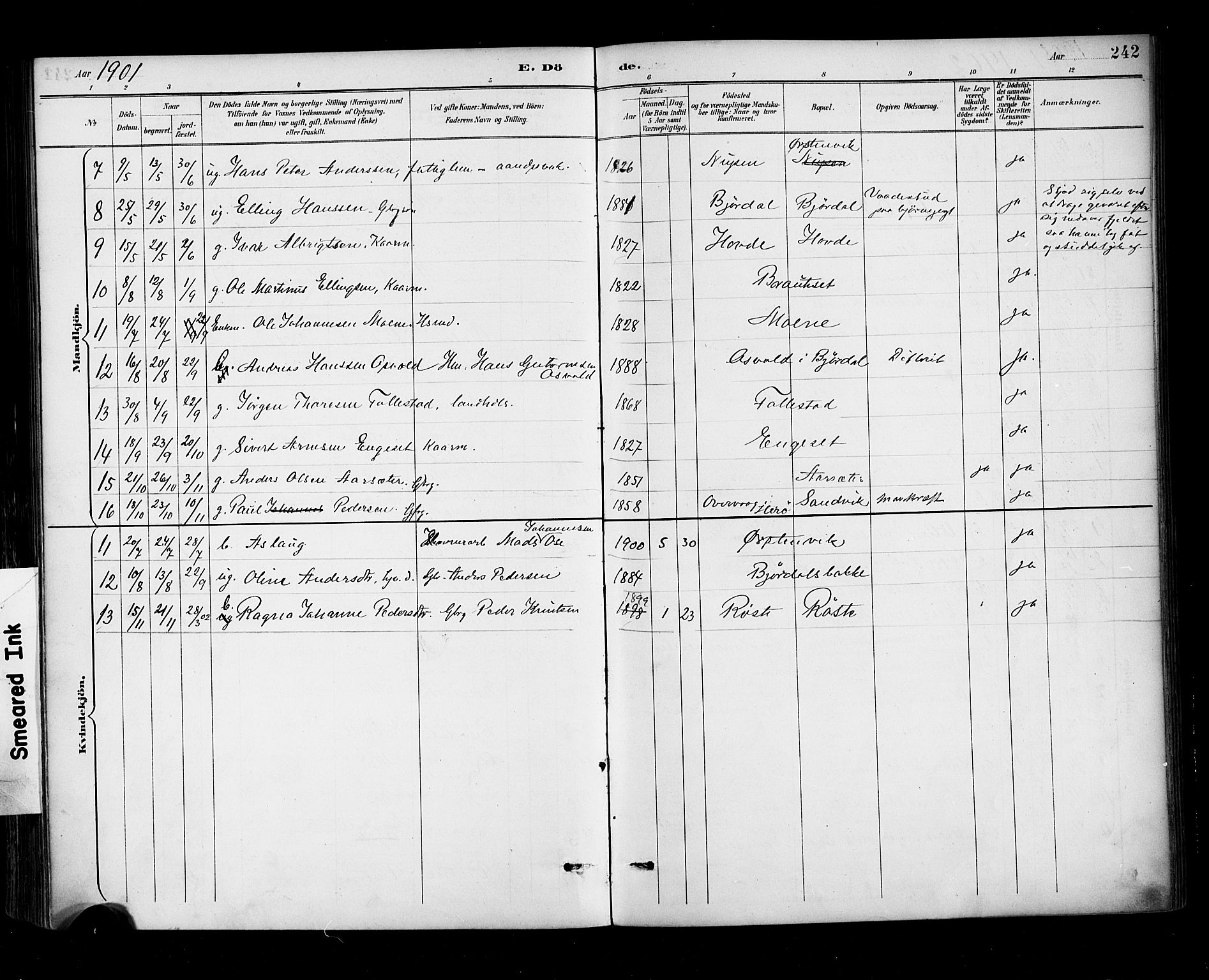 Ministerialprotokoller, klokkerbøker og fødselsregistre - Møre og Romsdal, AV/SAT-A-1454/513/L0177: Ministerialbok nr. 513A04, 1890-1906, s. 242