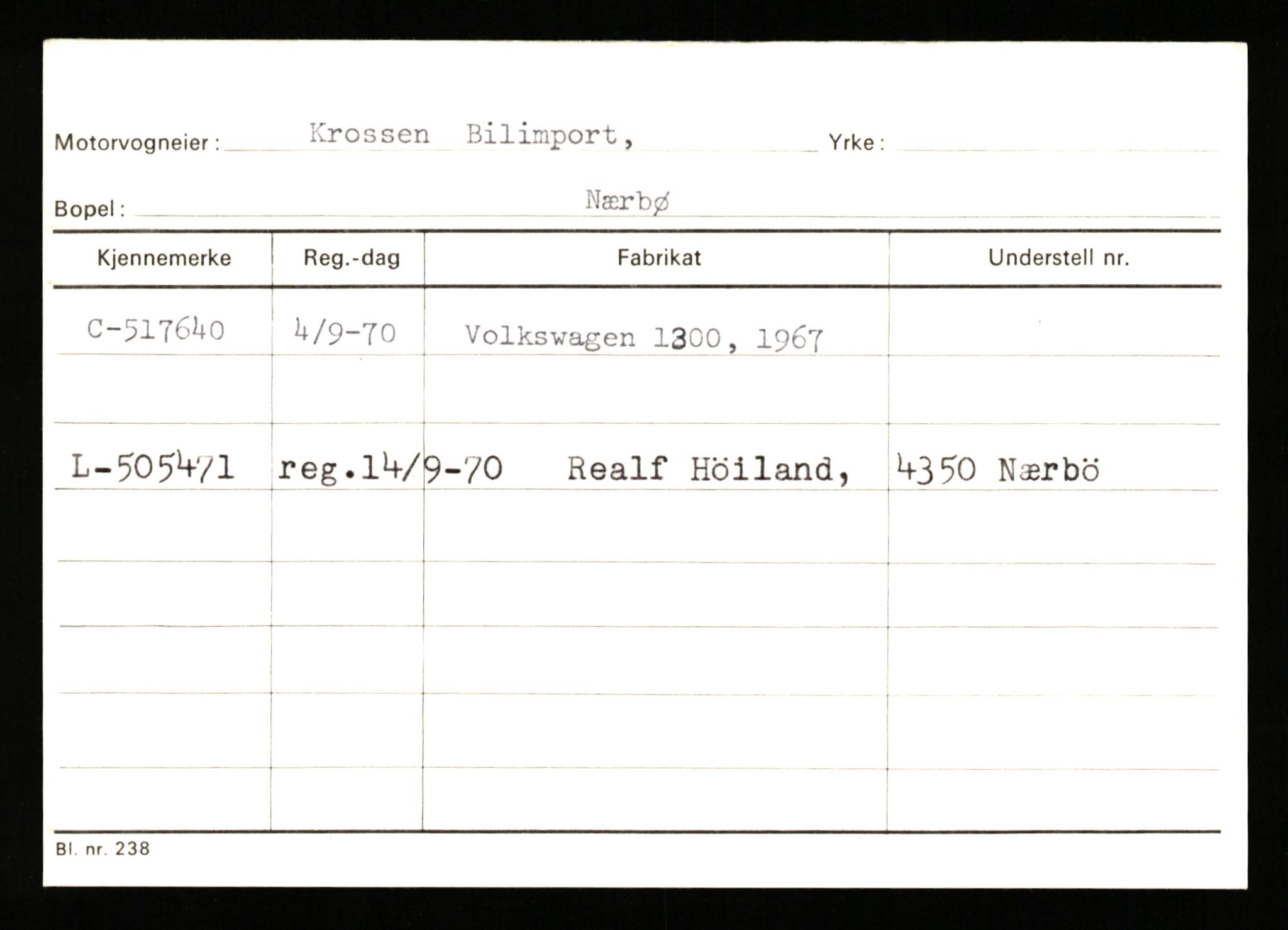 Stavanger trafikkstasjon, SAST/A-101942/0/G/L0012: Registreringsnummer: 363571 - 800000, 1930-1971, s. 899