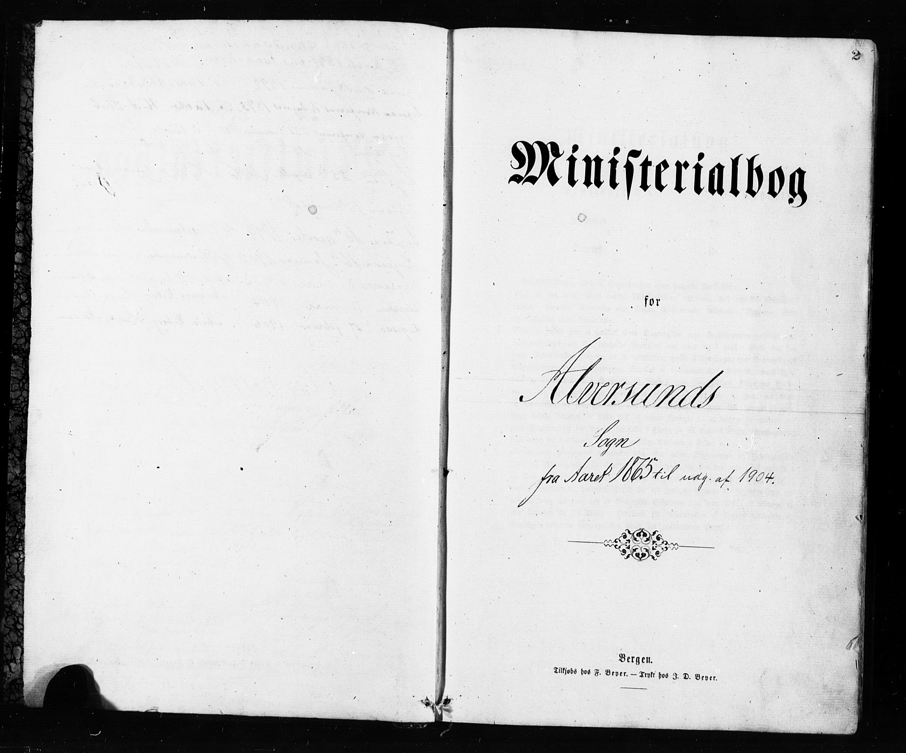 Alversund Sokneprestembete, SAB/A-73901/H/Ha/Hab: Klokkerbok nr. A 2, 1864-1905, s. 2