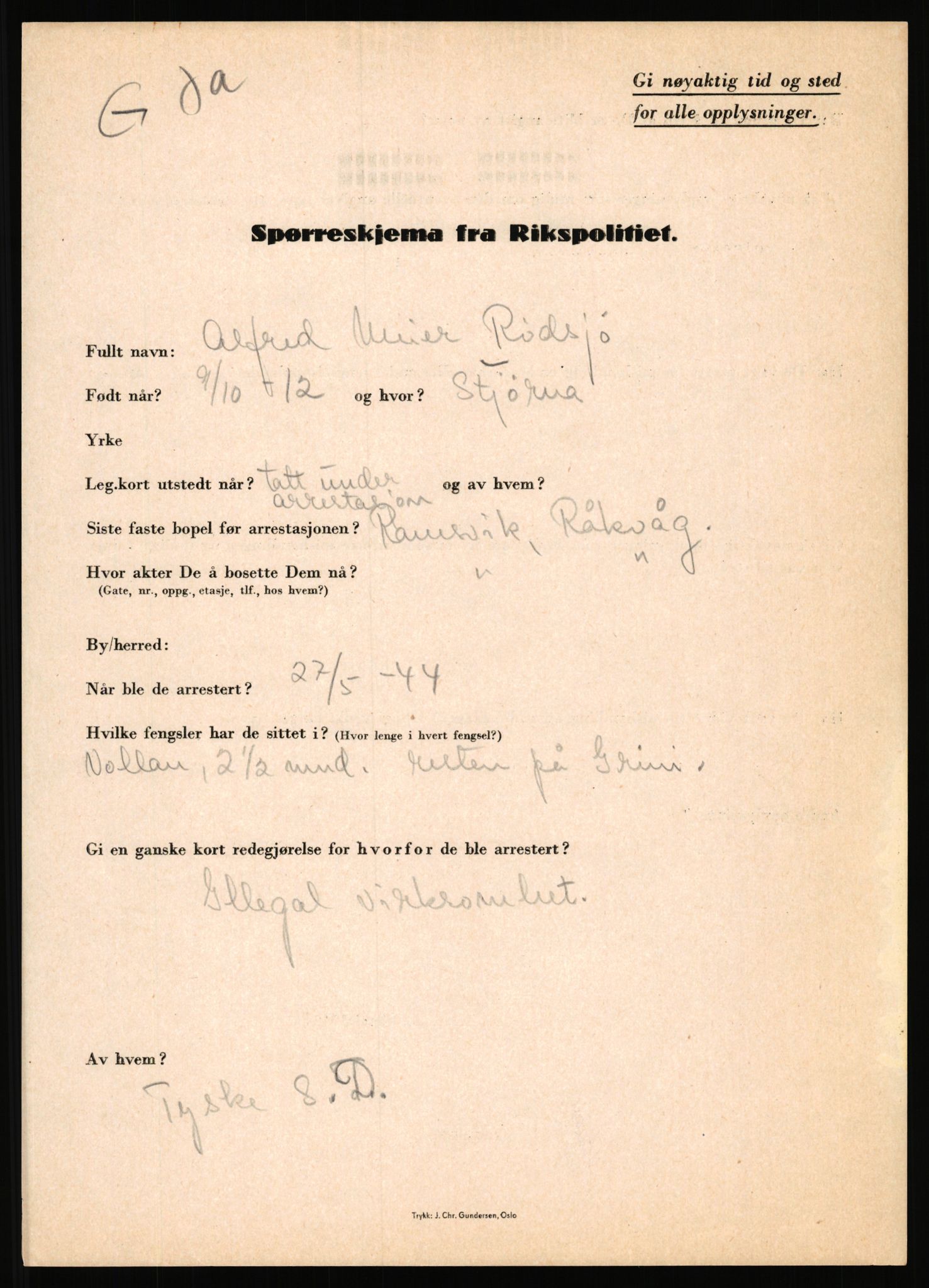 Rikspolitisjefen, AV/RA-S-1560/L/L0014: Pettersen, Aksel - Savosnick, Ernst, 1940-1945, s. 928